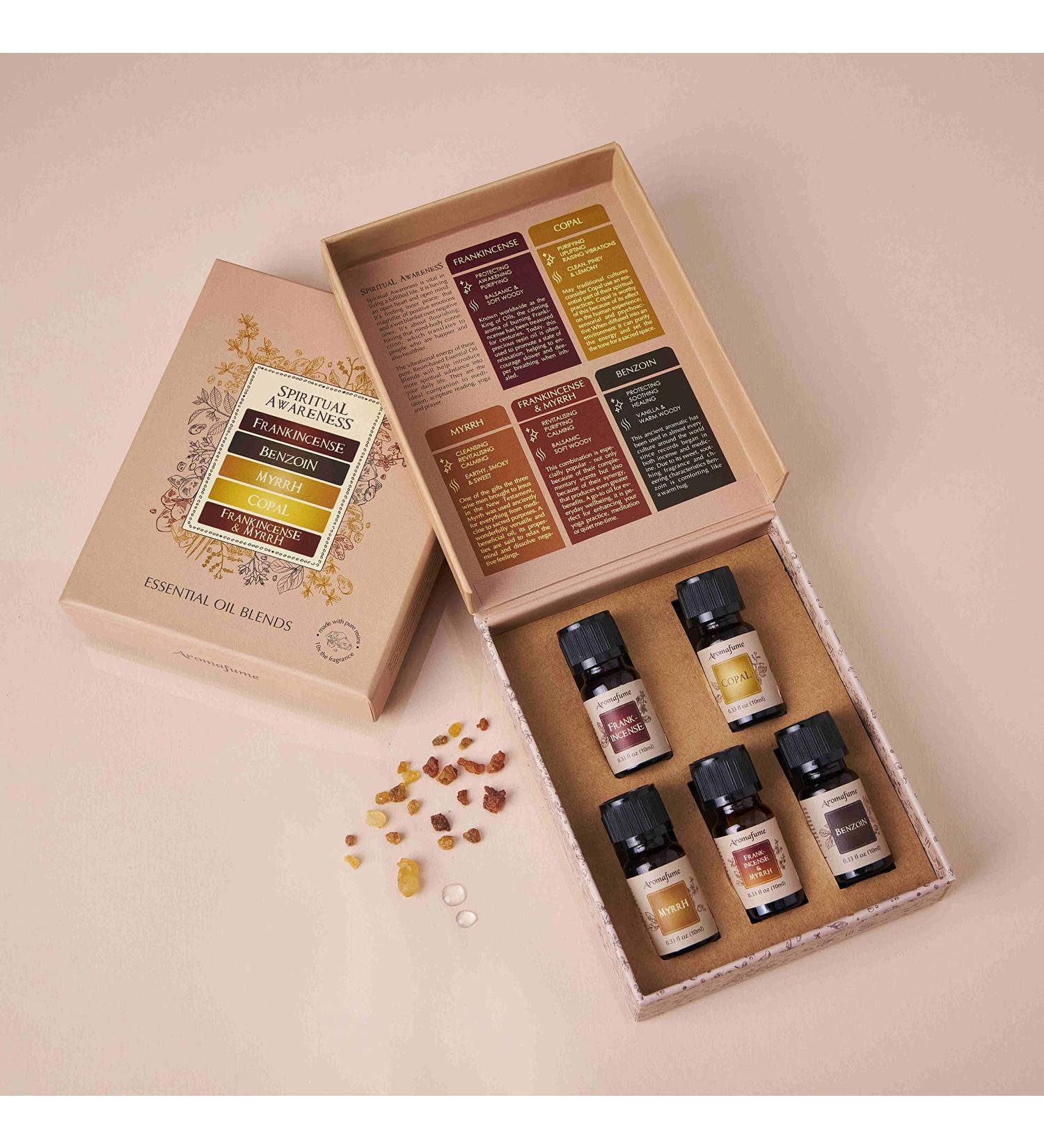 Spiritual Awareness Essential Oil Diffuser Blend Set | Aromafume | Frankincense Myrrh Benzoin & Copal | 5 x 10ml | International Shipping - Buy Online on GoSupps.com