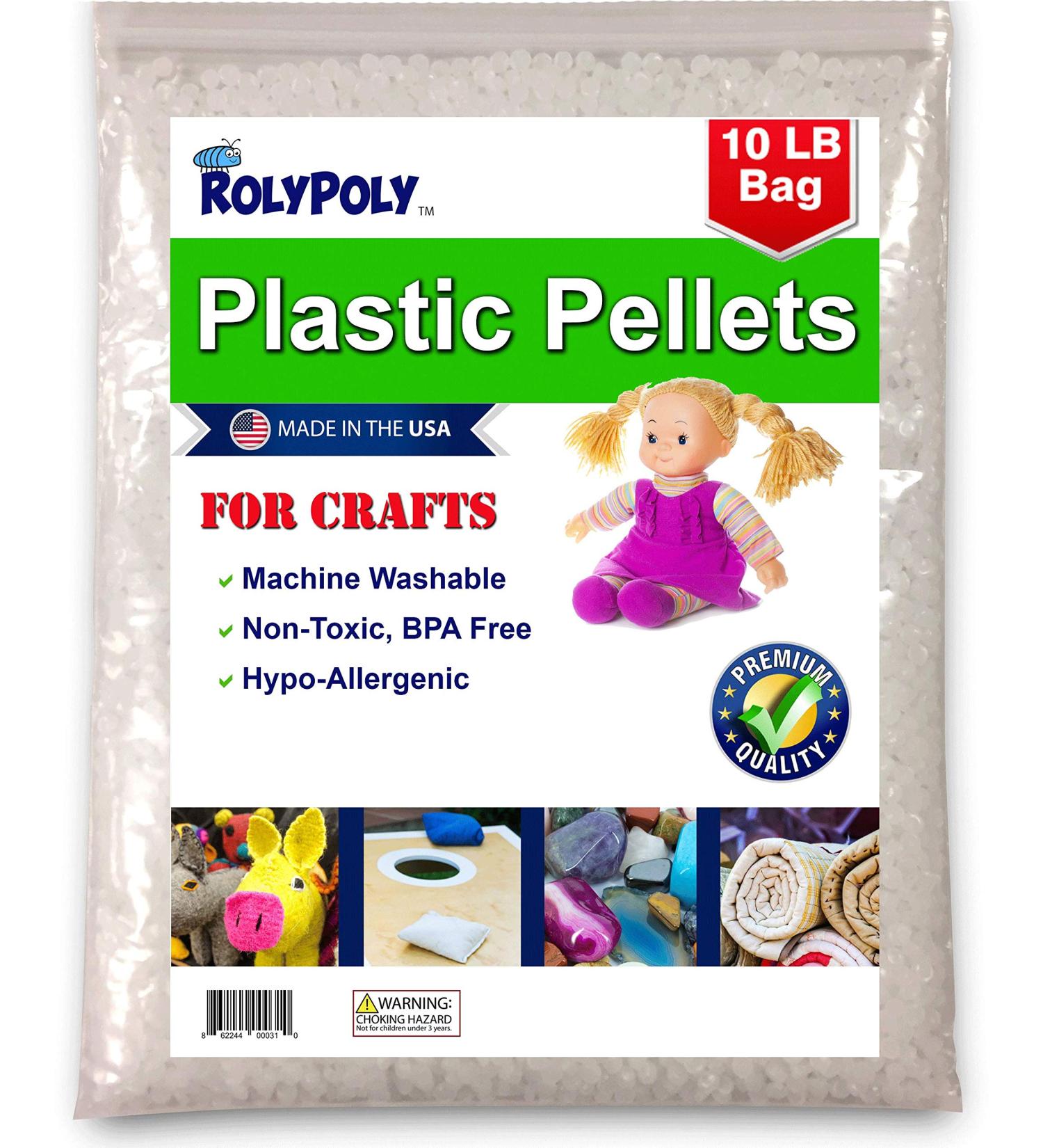 10 LBS Poly Plastic Pellets for Weighted Blankets, Crafts, Dolls, Toys & More - Non-Toxic & Machine Washable/Dryable - Buy Online on GoSupps.com