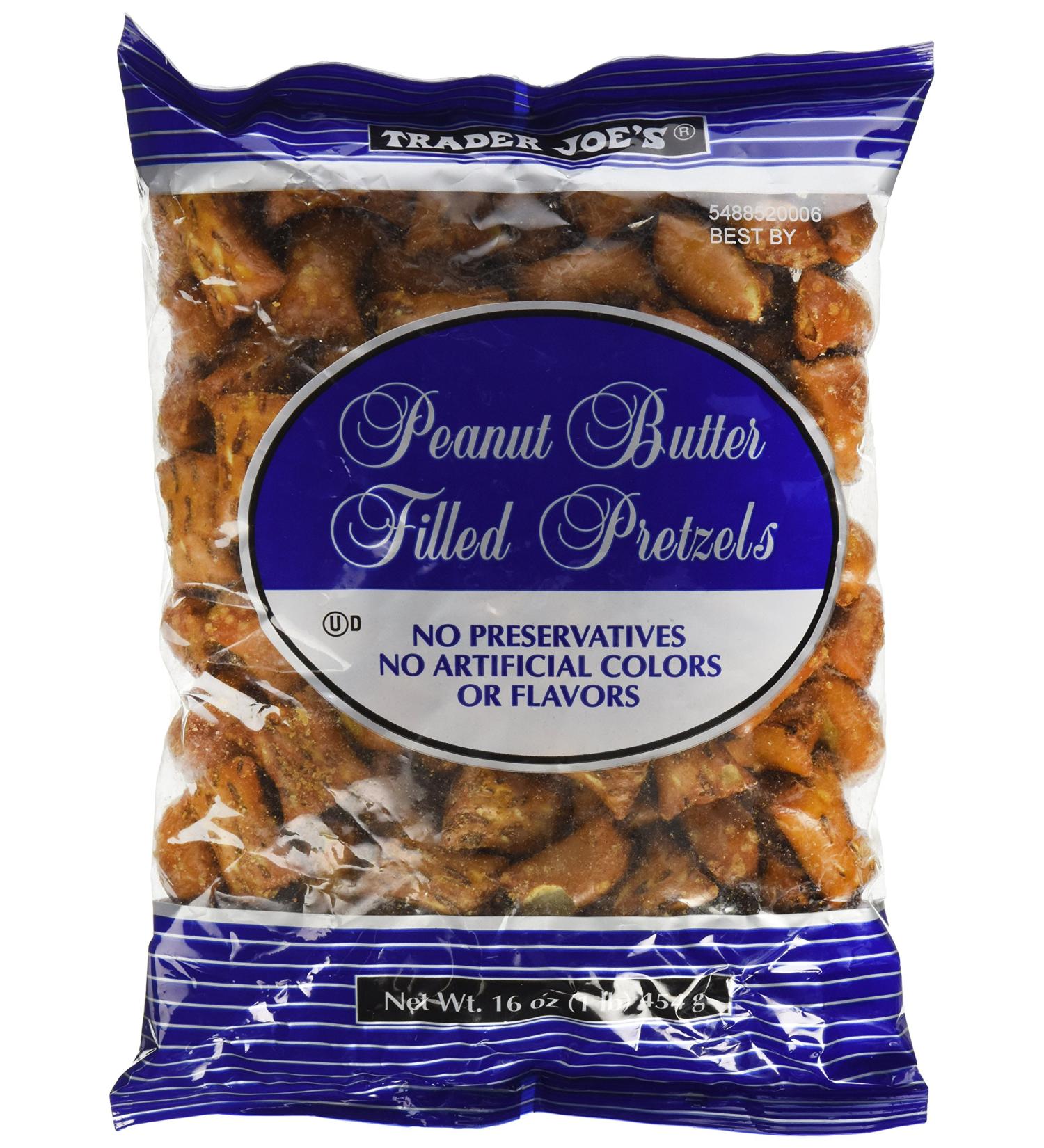 Trader Joe's Peanut Butter Filled Pretzels (2 pk) - 1 Pound - Buy Online on GoSupps.com