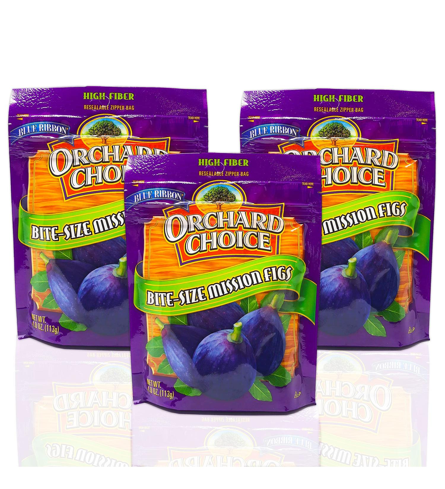 Blue Ribbon Orchard Choice Bite-Size Mission Figs 4.0oz Bags (3-Pack) - Premium Quality Figs for Snacking - Buy Online on GoSupps.com