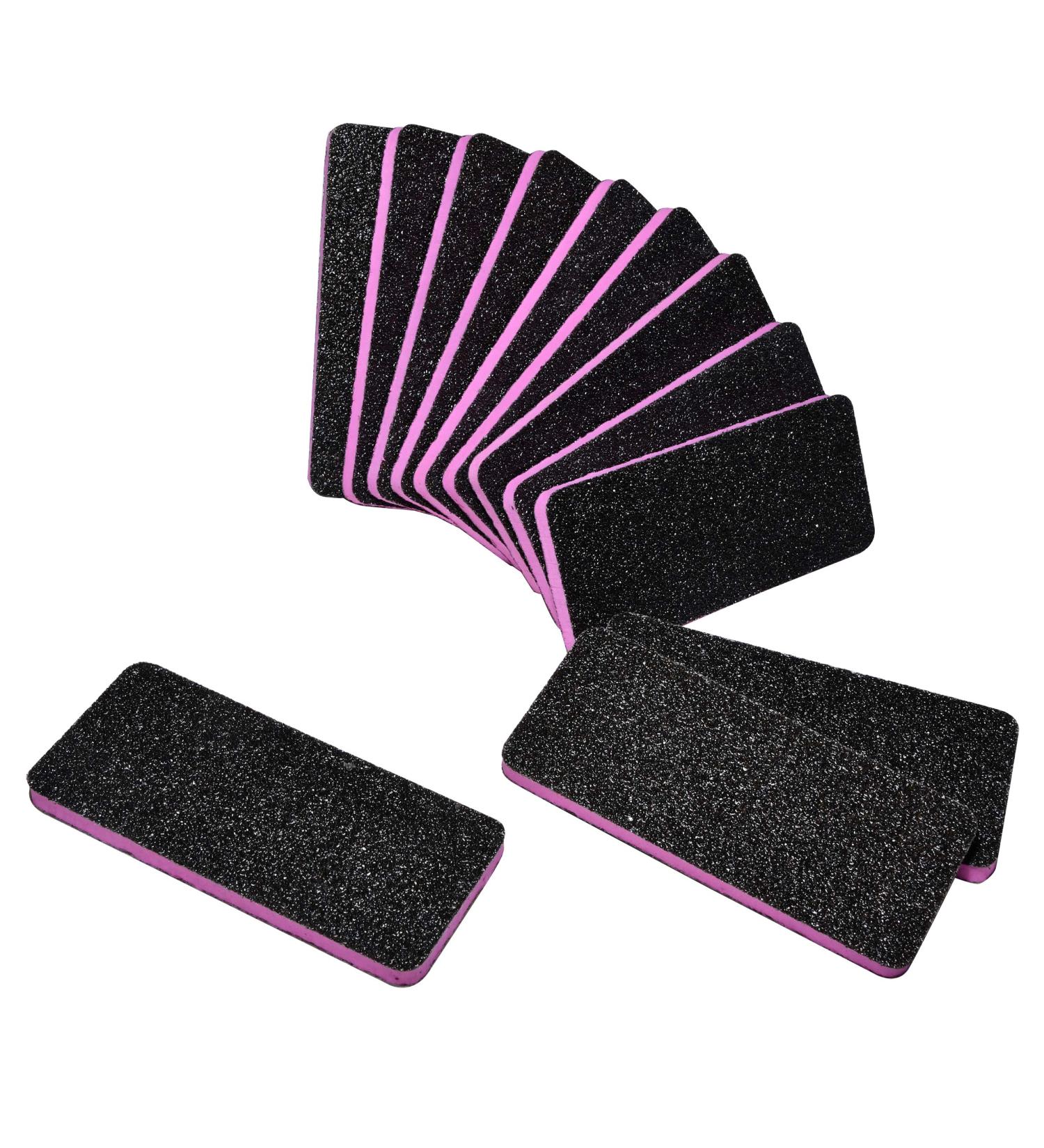 AMT 12 PCS Pedicure Foot File Grit 60/60 Black Callus Remover - Nail Files for Pet Grooming - 60 Grit Foot File (Pink Center) - 12 Count - Buy Online on GoSupps.com