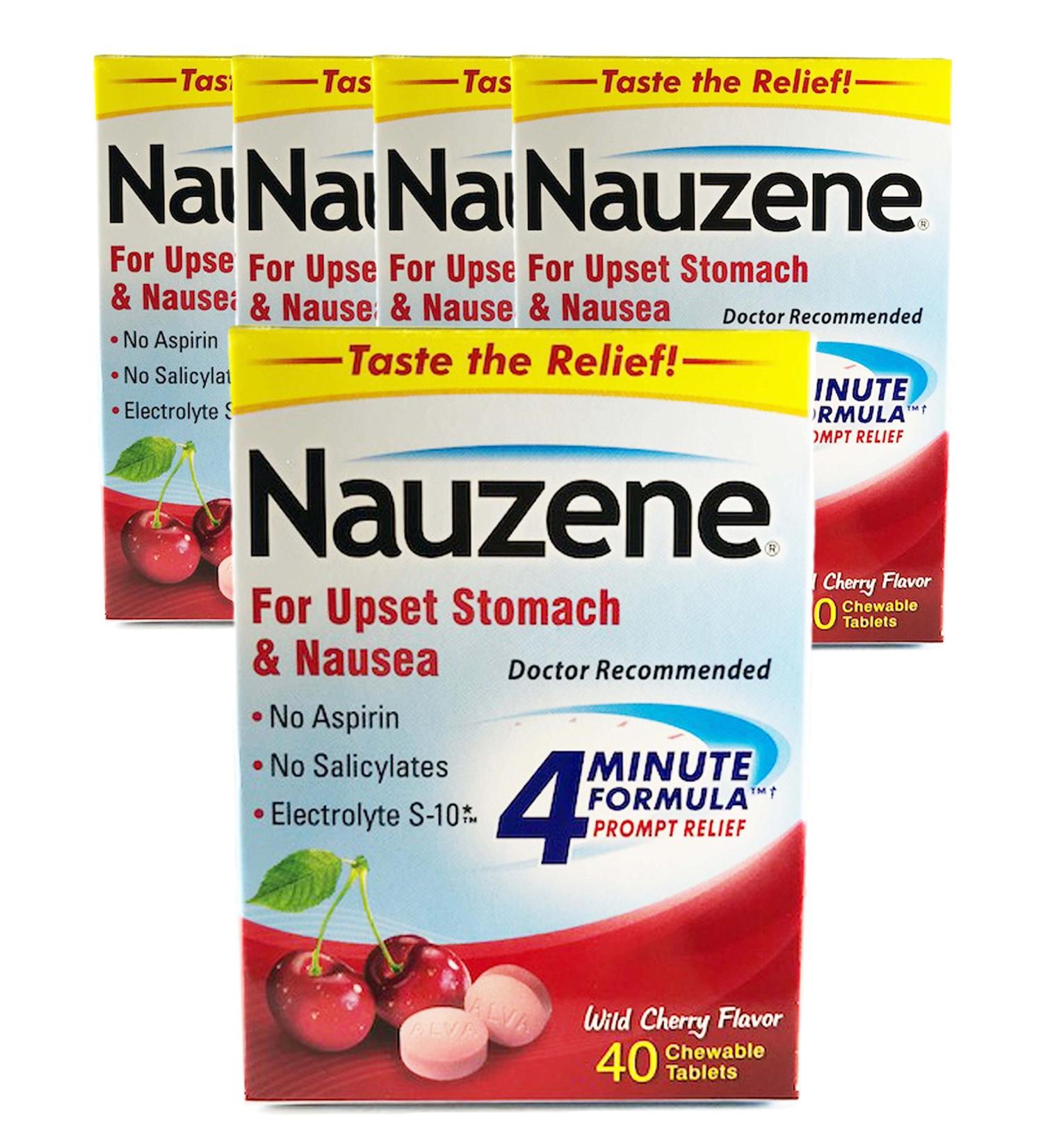 Nauzene Chew Tabs 40ct - Fast-Acting Relief for Nausea - Buy Online on GoSupps.com