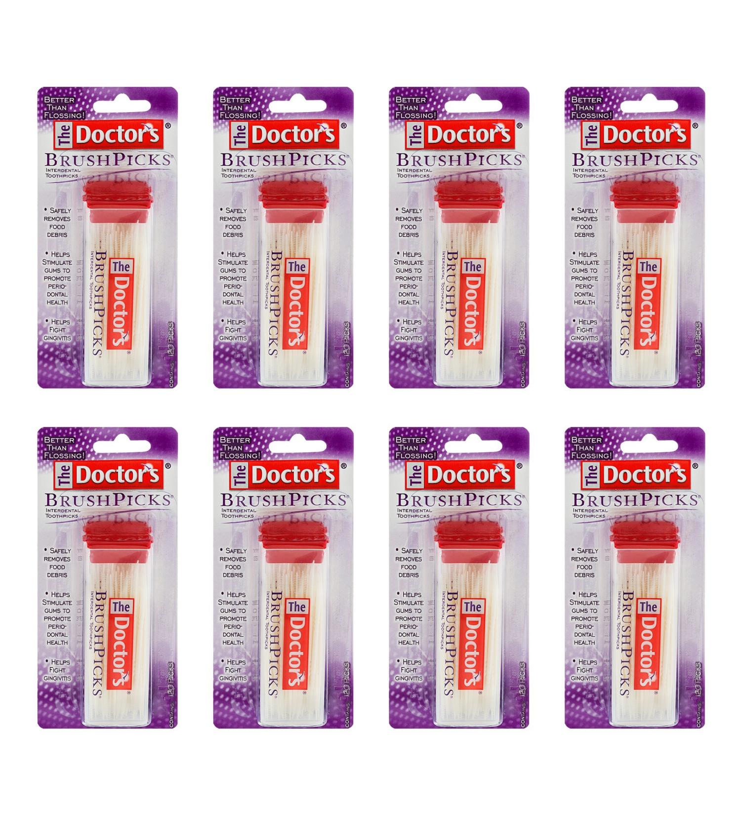 Doctor's BrushPicks Interdental Toothpicks - 120 Picks per Pack (8-Pack) - Buy Online on GoSupps.com
