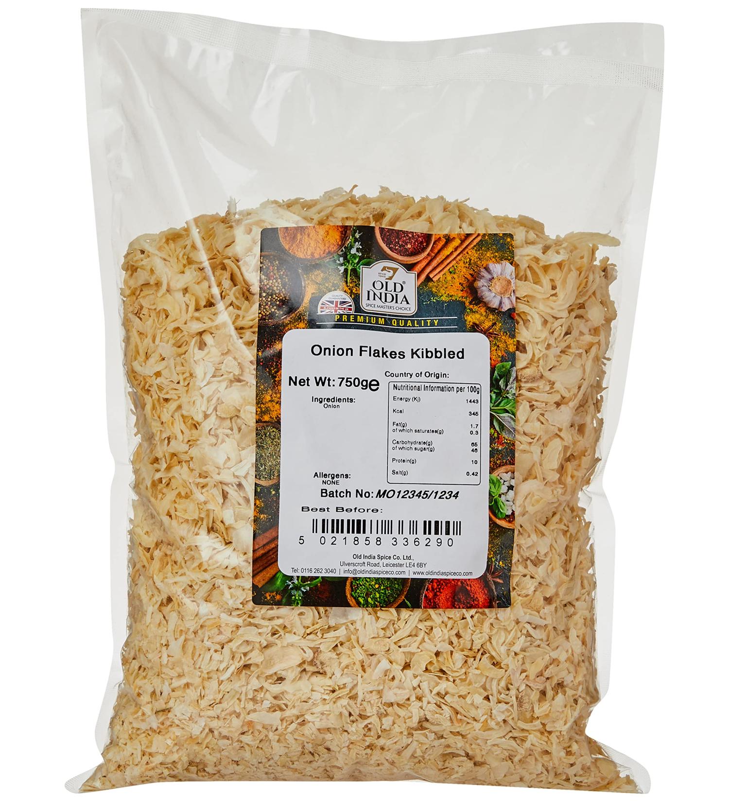 Old India Onion Flakes Kibbled 750g - Pack of 1 for Enhanced Cooking - Buy Online on GoSupps.com