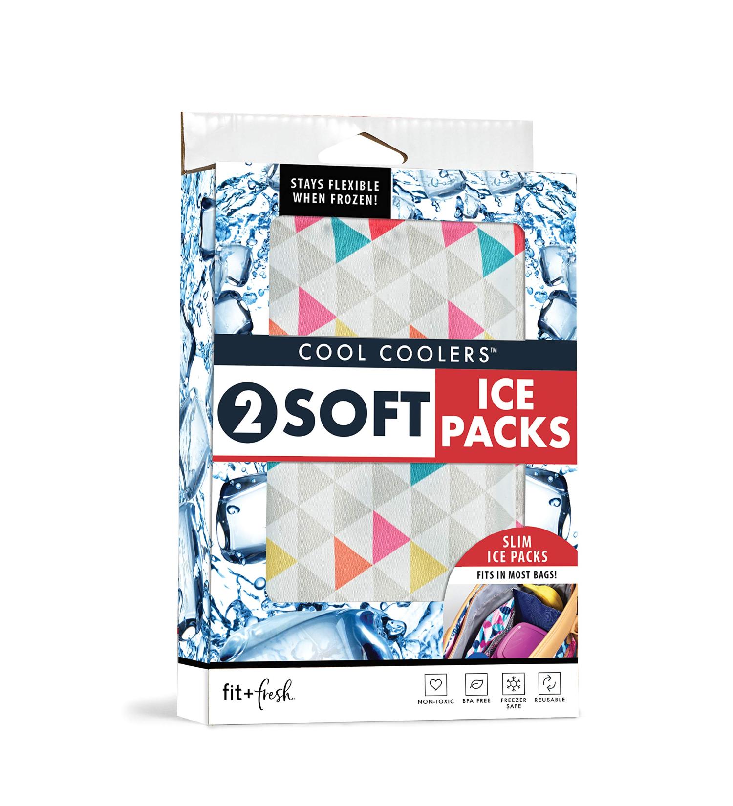 Fit + Fresh Cool Coolers Reusable Soft Ice Packs for Baby Bags - 2PK, Multicolor - Buy Online on GoSupps.com
