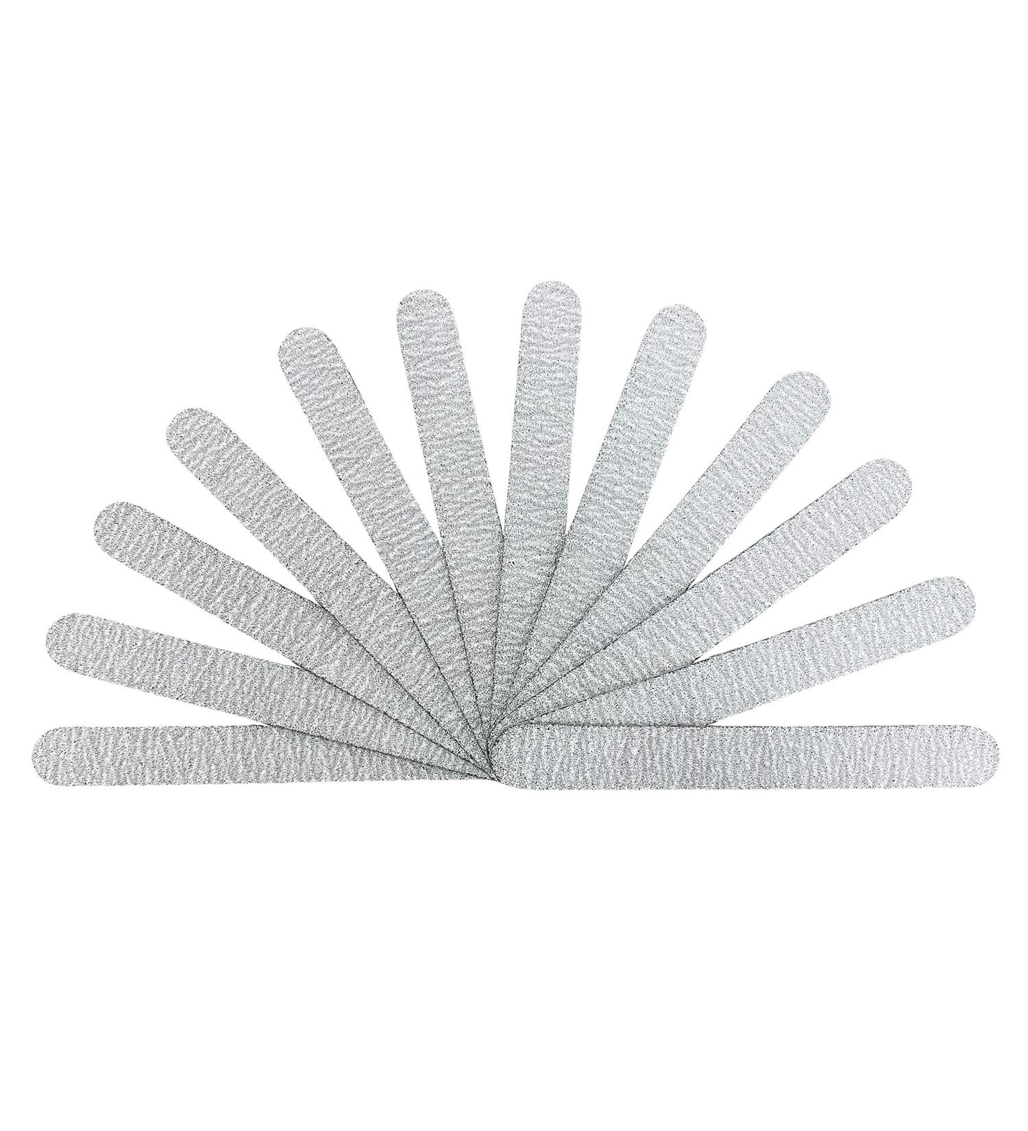 PrettyClaw 50pc Mini Manicure Nail File - 80/100 Grit Double Sided Zebra Emery Board 5 inches - Buy Online on GoSupps.com