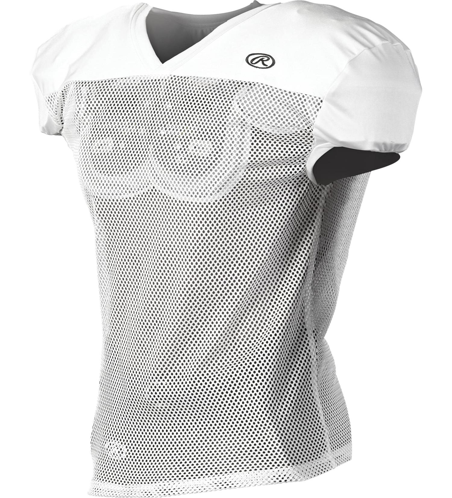 Rawlings Premium Pro Cut Men's Practice Football Jersey - White | International Shipping Available - Buy Online on GoSupps.com