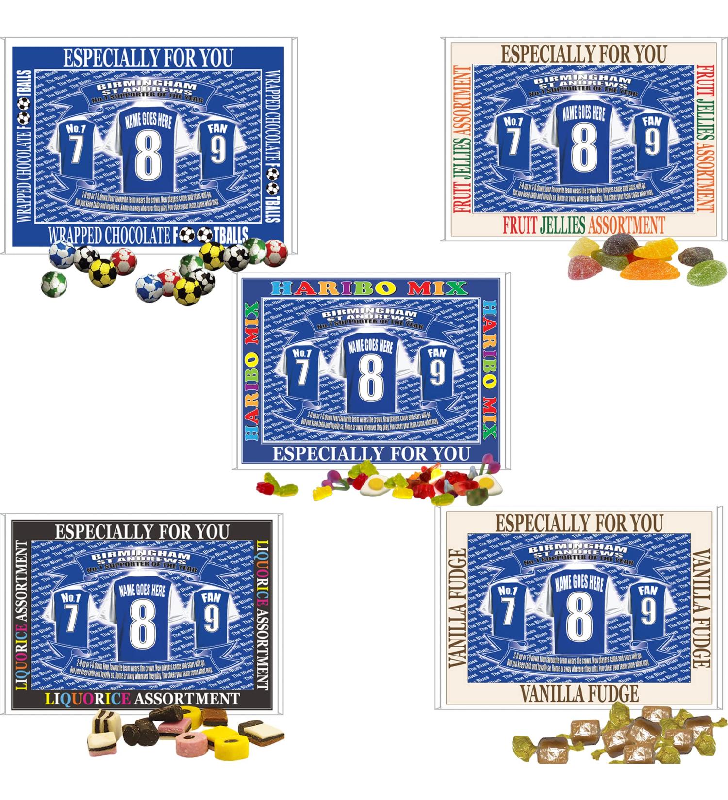 Birmingham Football Shirt Personalised Gift Boxed Sweets - Buy Online on GoSupps.com