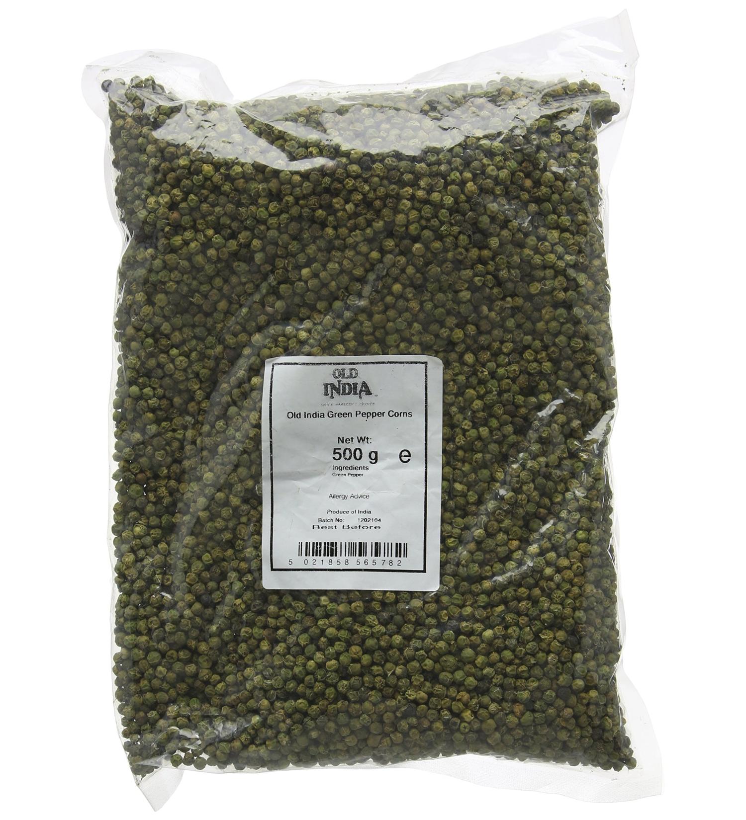 Old India Green Pepper Corns 500g - Premium Quality Spice (Pack of 1) - Buy Online on GoSupps.com
