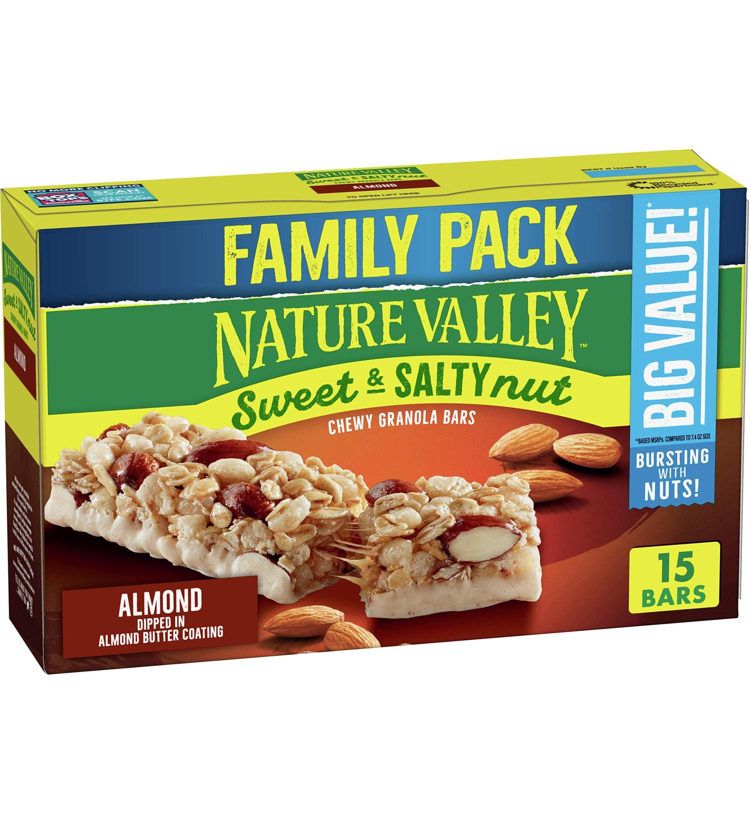 Nature Valley Sweet and Salty Nut Almond Granola Bars - 15 ct Pack - Buy Online on GoSupps.com