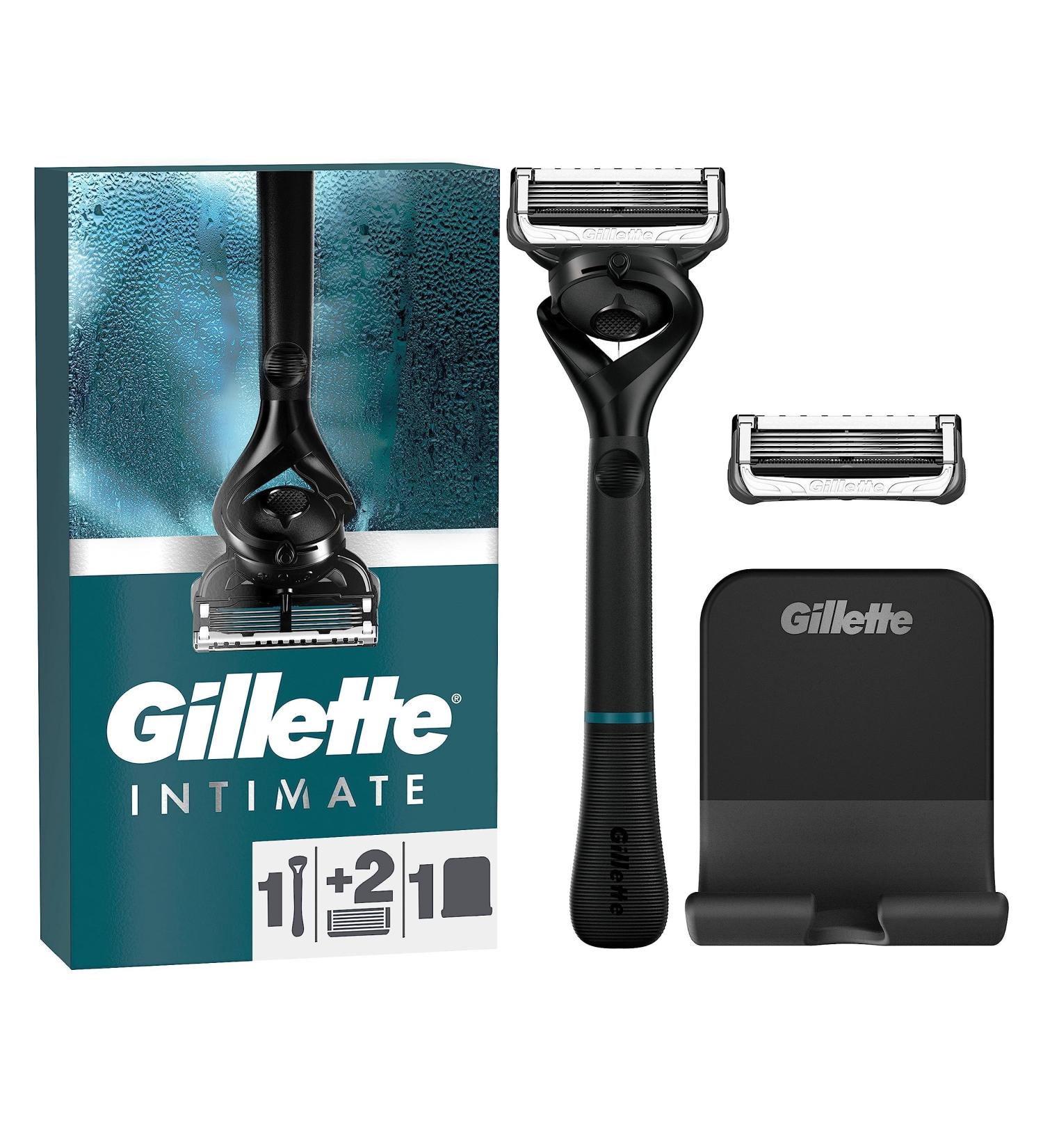 Gillette Intimate Wet Razor for Men | Includes 2 Blades & Shower Holder | Perfect Gift for Grooming & Travel - Buy Online on GoSupps.com