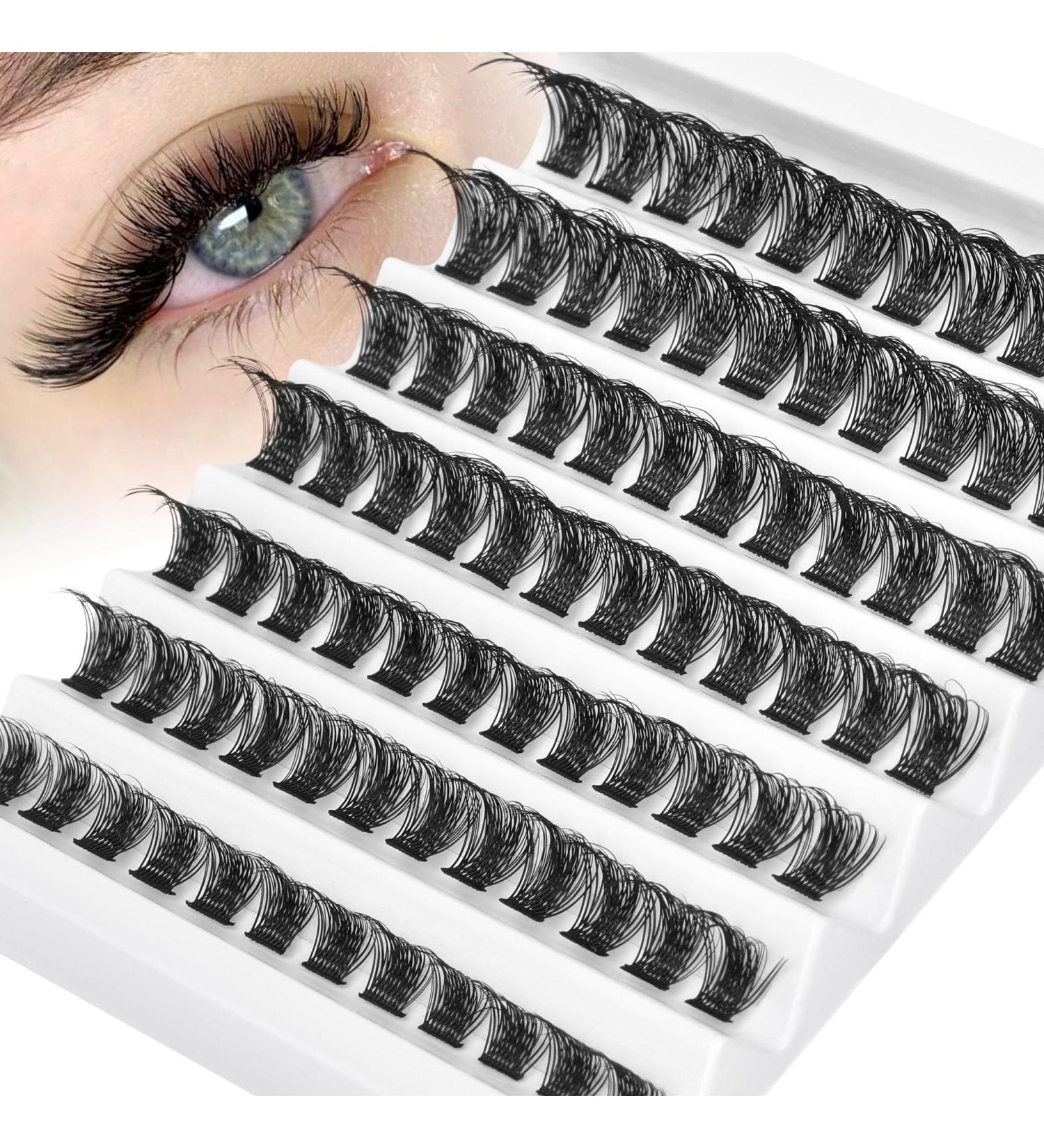 JIMIRE CL05 84Pcs DIY 5D Wispy Eyelash Clusters | D Curl Individual Lashes 10-16MM | Fluffy Self Application Extensions - Buy Online on GoSupps.com