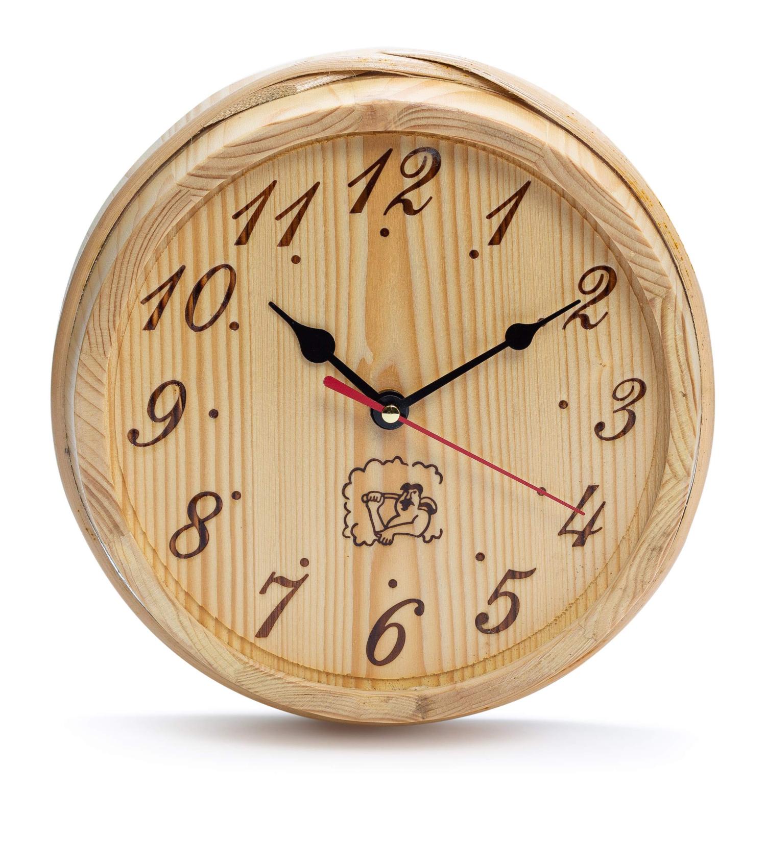 SULENO - Sauna wall clock 22 cm sauna bucket design sauna clock for relaxation room and party cellar sauna accessories
