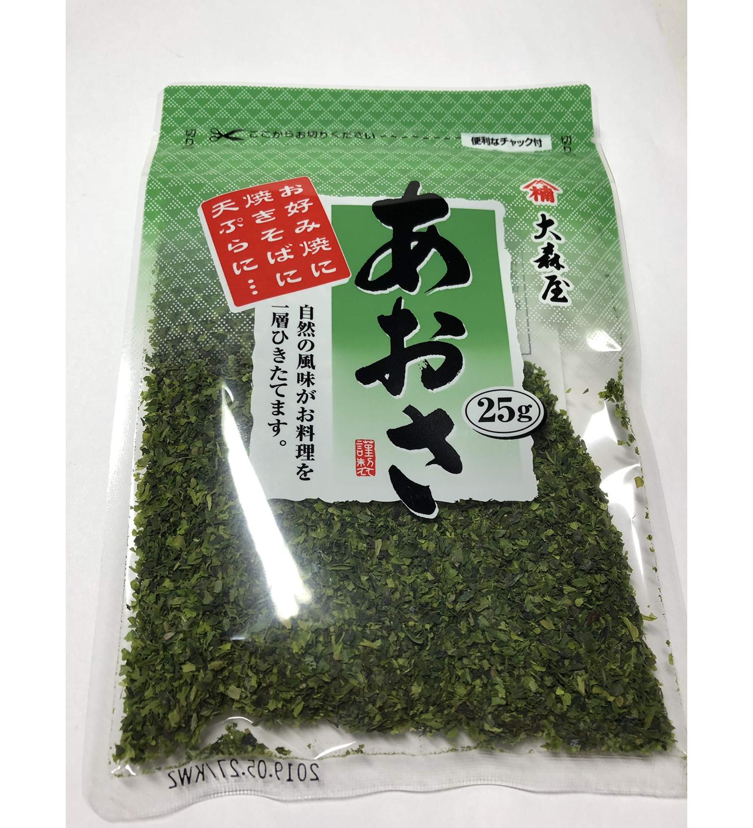 Ohmoriya Aosa Sea lettuce Dried seaweed 25g for Okonomiyaki Yakisoba Tenpura