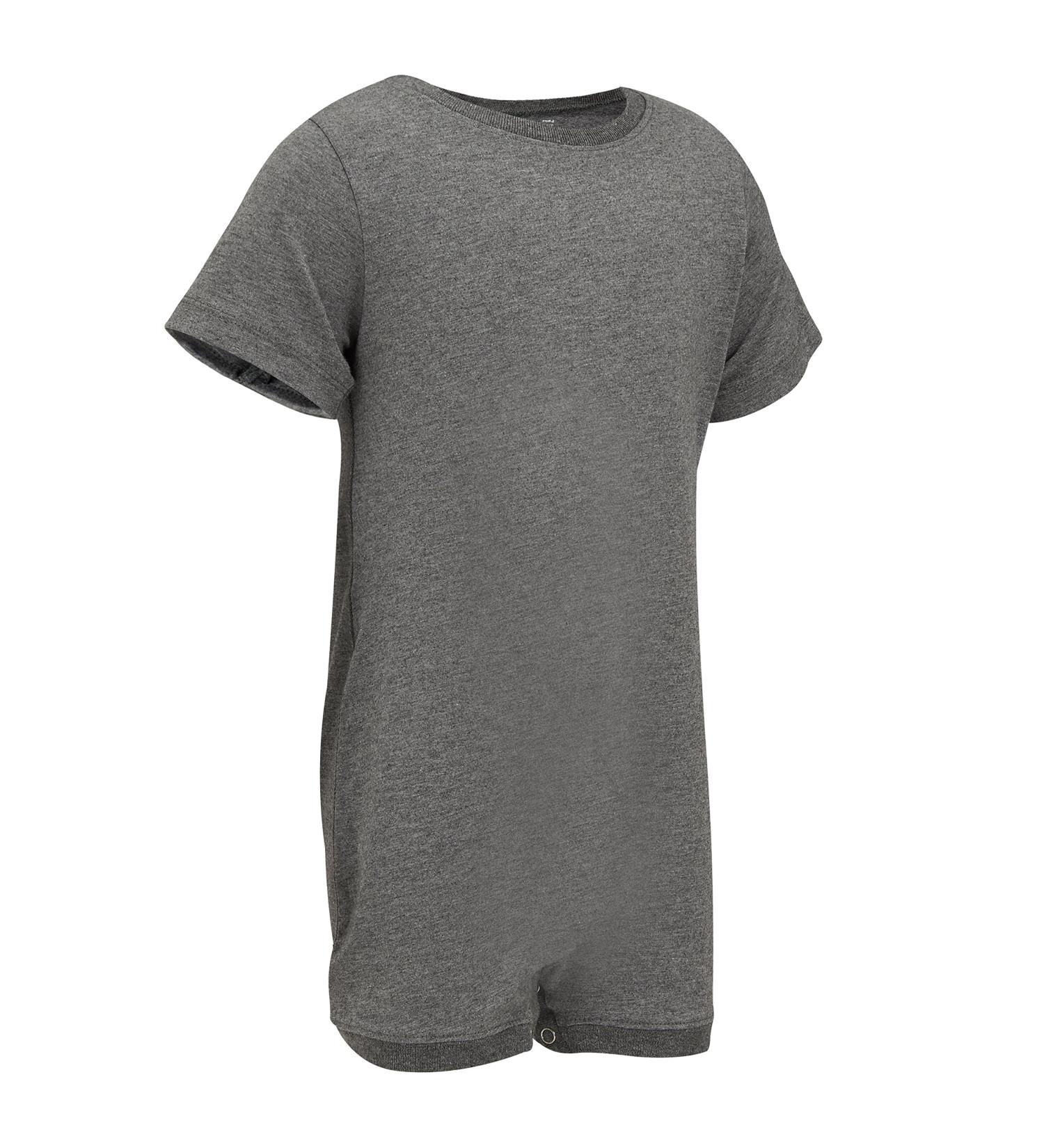 Kaycey Special Needs Clothing: Short Sleeve Popper Vest Bodysuit 9-10 Years Grey - Buy Online on GoSupps.com