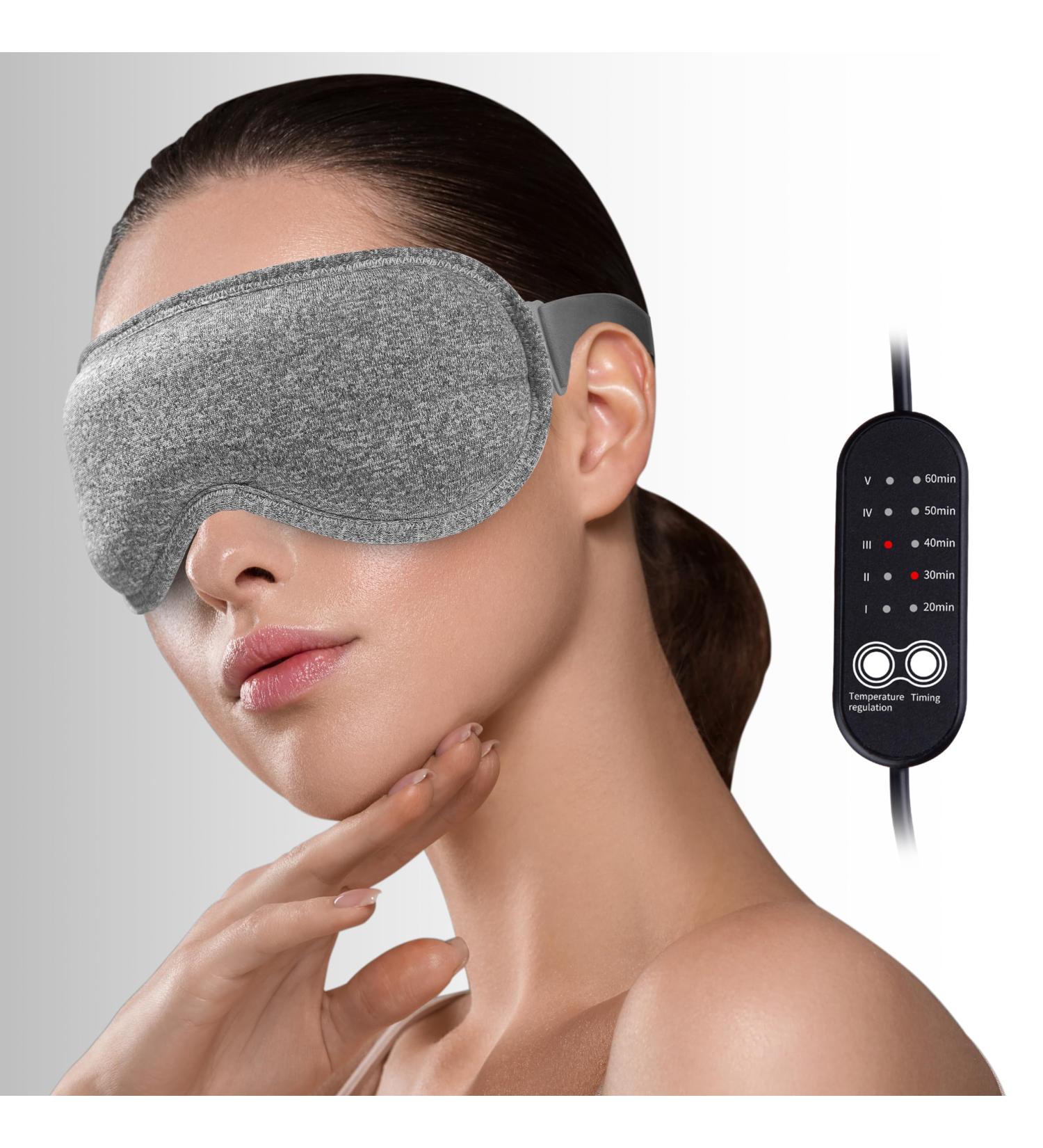 Heated Eye Mask for Dry Eyes | Ingewear Temperature-Controlled Warm Compress | Dark Grey Remote Eye Heating Pad - International Shipping Available - Buy Online on GoSupps.com