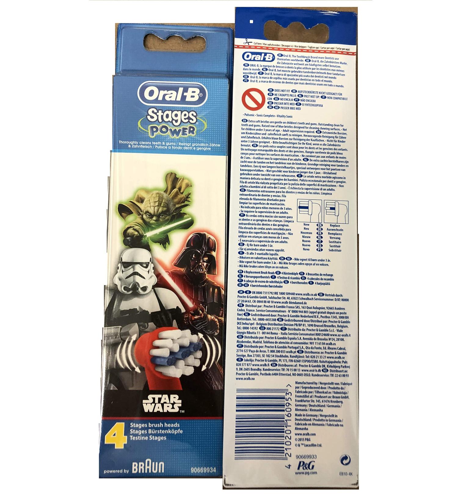 Braun Oral-B New Brusheads - Stages 4-pack Star Wars