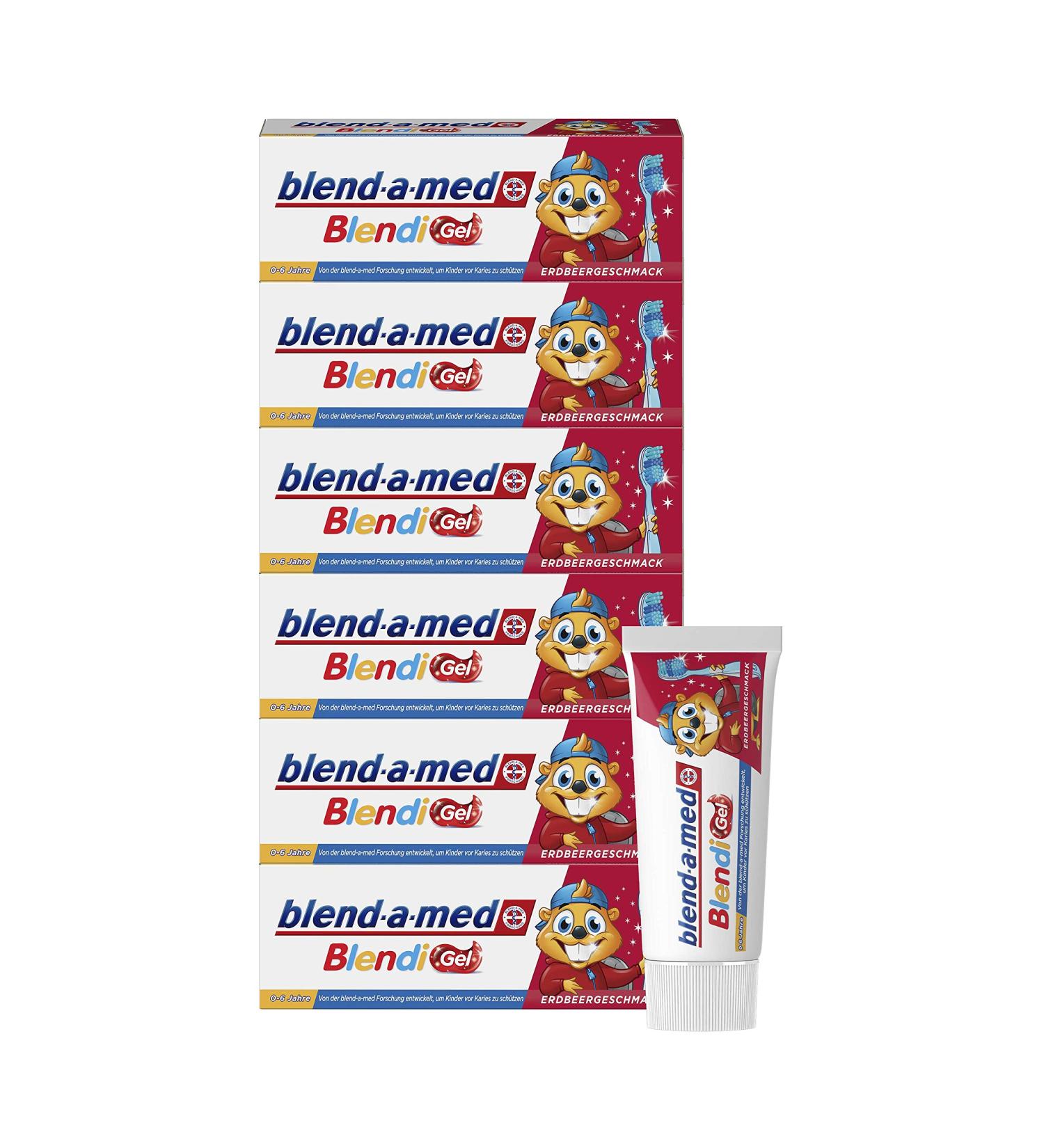Buy Blend-a-med Blendi Gel Children's Toothpaste - Strawberry Flavor Pack of 6 (6 x 50 ml) | International Shipping - Buy Online on GoSupps.com