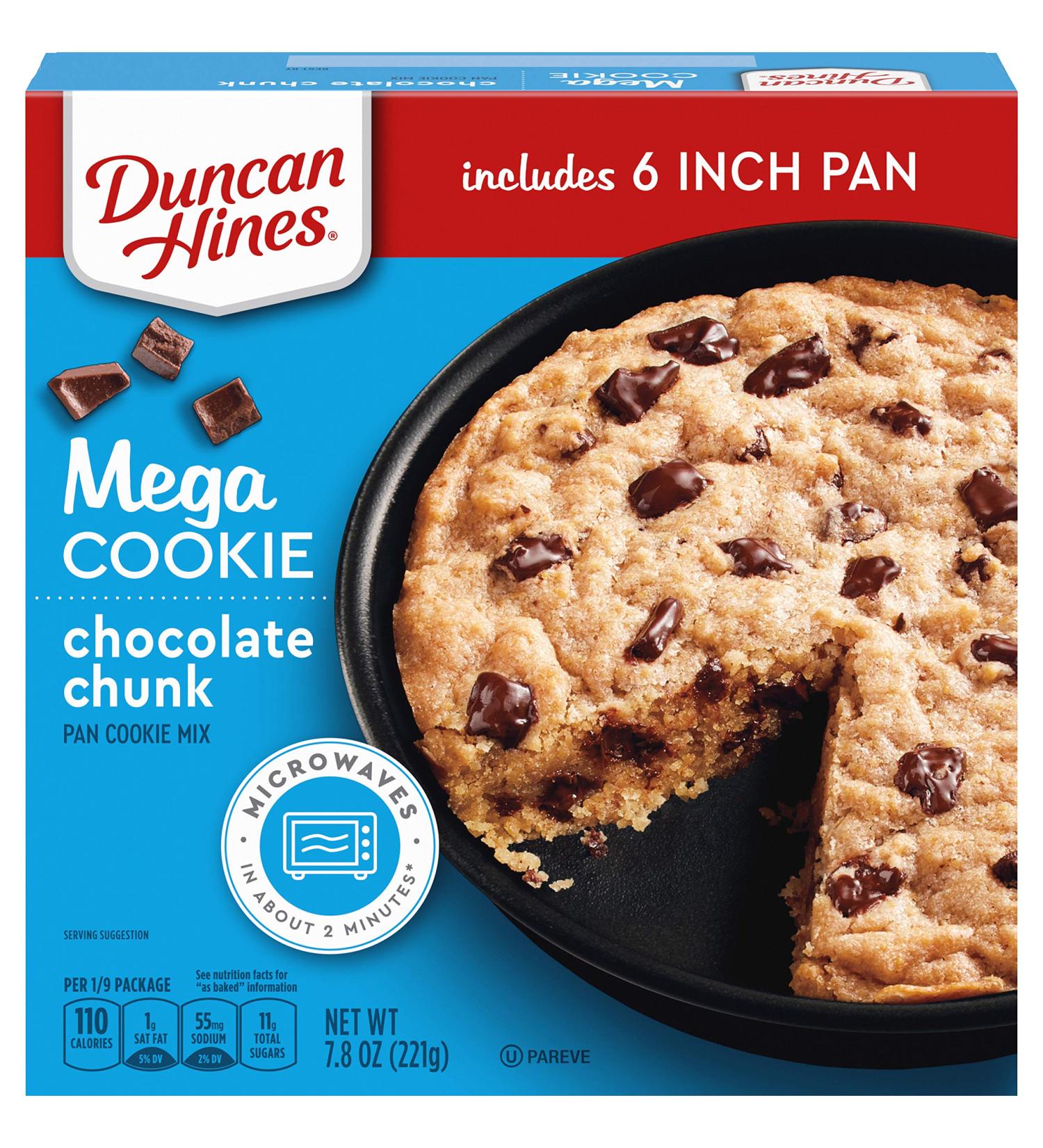 Duncan Hines Mega Chocolate Chunk Pan Cookie Mix 7.8 oz - Delicious and Easy Baking! - Buy Online on GoSupps.com