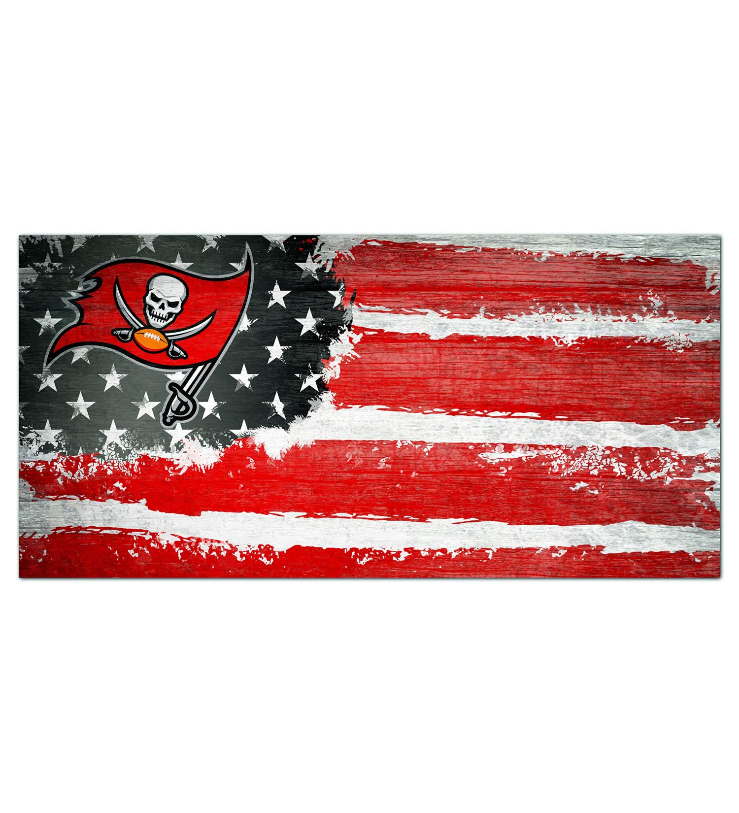 Fan Creations NFL Tampa Bay Buccaneers Unisex Tampa Bay Buccaneers Flag Sign, Team Color, 6 x 12 (N1007-TBB)