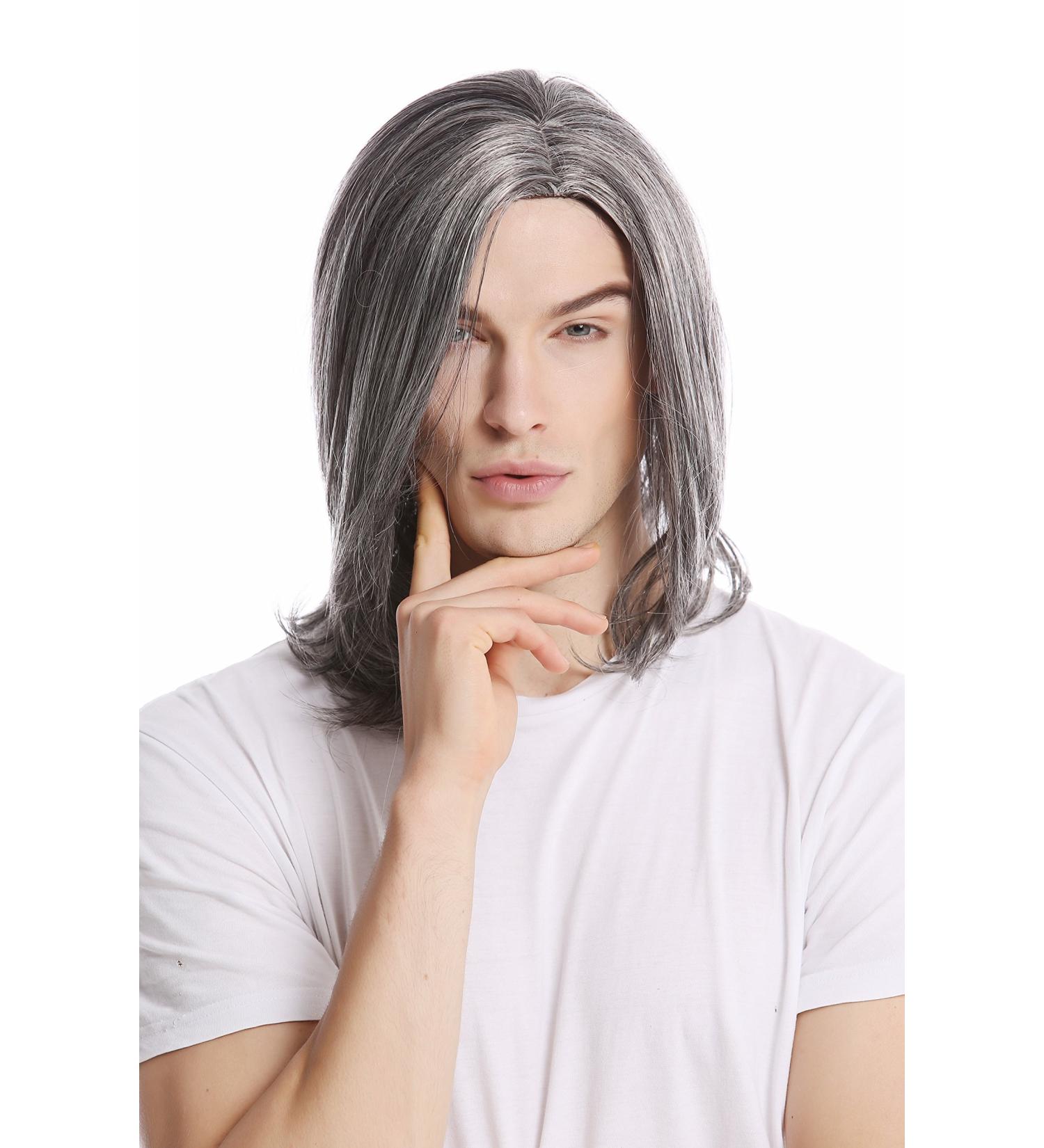WIG ME UP GFW891-44 Men's Long Straight Grey Wig | Cool Rockstar Style | International Shipping Available - Buy Online on GoSupps.com