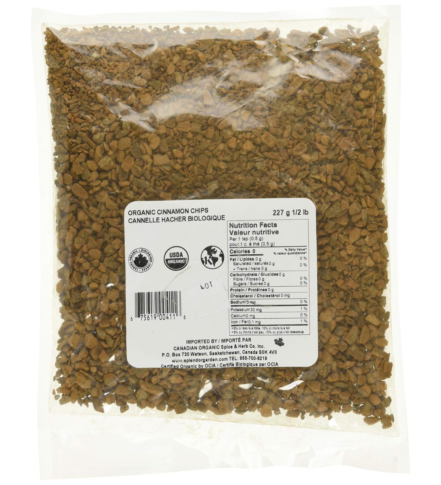Splendor Garden Organic Cinnamon Chips - 227 g - Buy Online on GoSupps.com