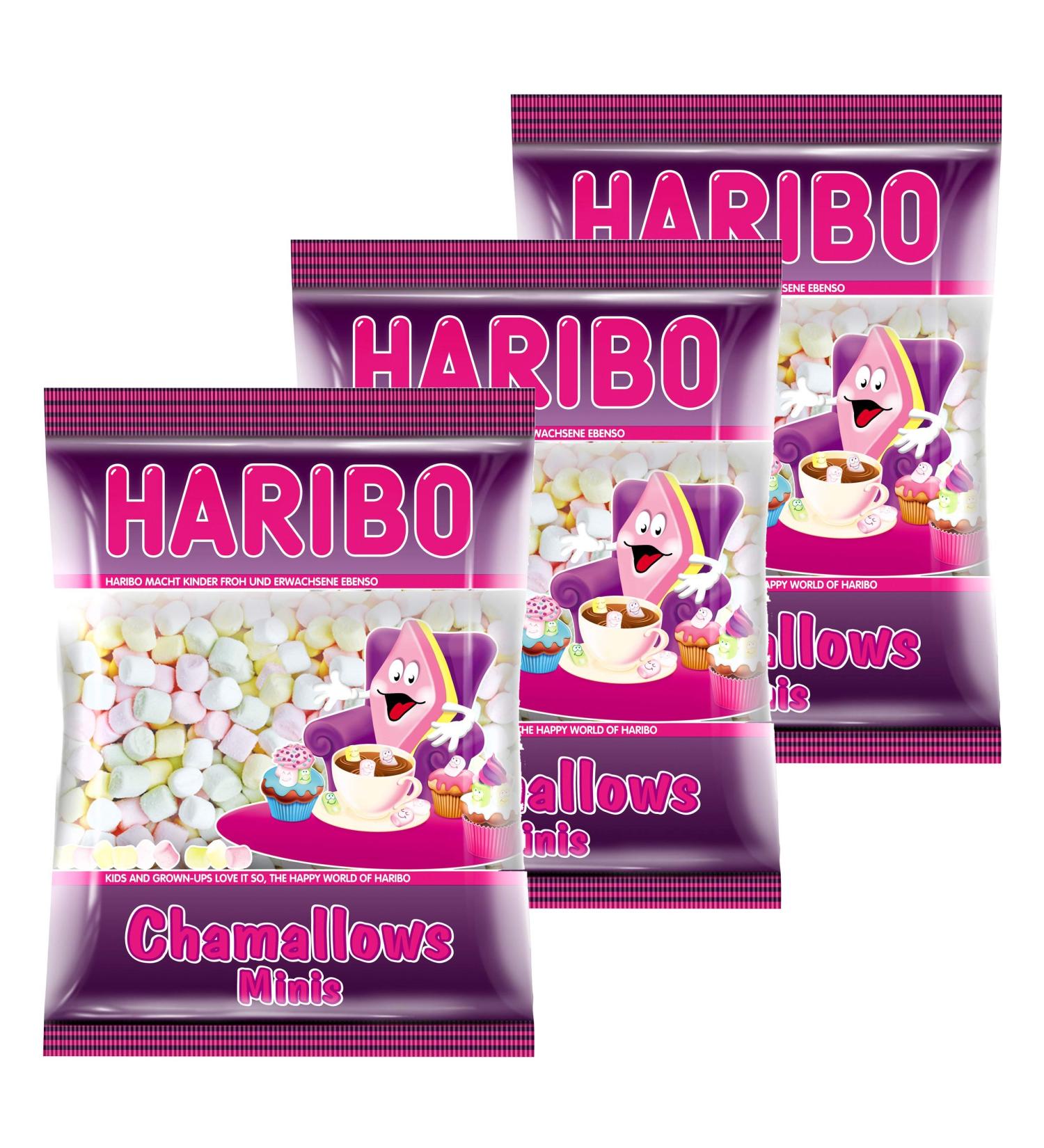 Buy Haribo Chamallows Minis - Set of 3 Bags (200g Each) | Foam Sugar Marshmallows | International Shipping Available - Buy Online on GoSupps.com