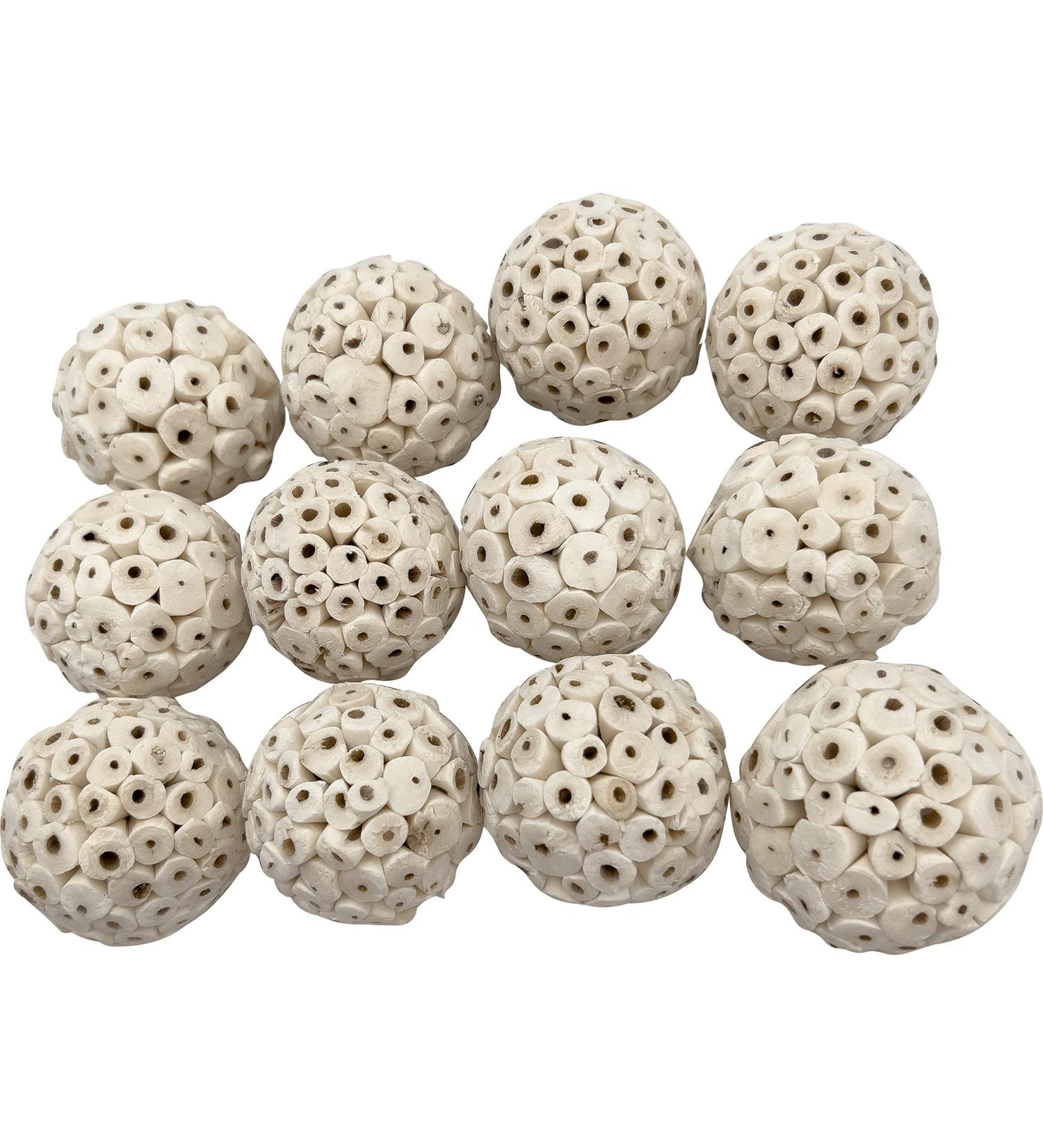M&M Assorted Sola Bird Toys - Natural Shredding Foot Toys with Small Sola Balls (12-Pack) - Buy Online on GoSupps.com