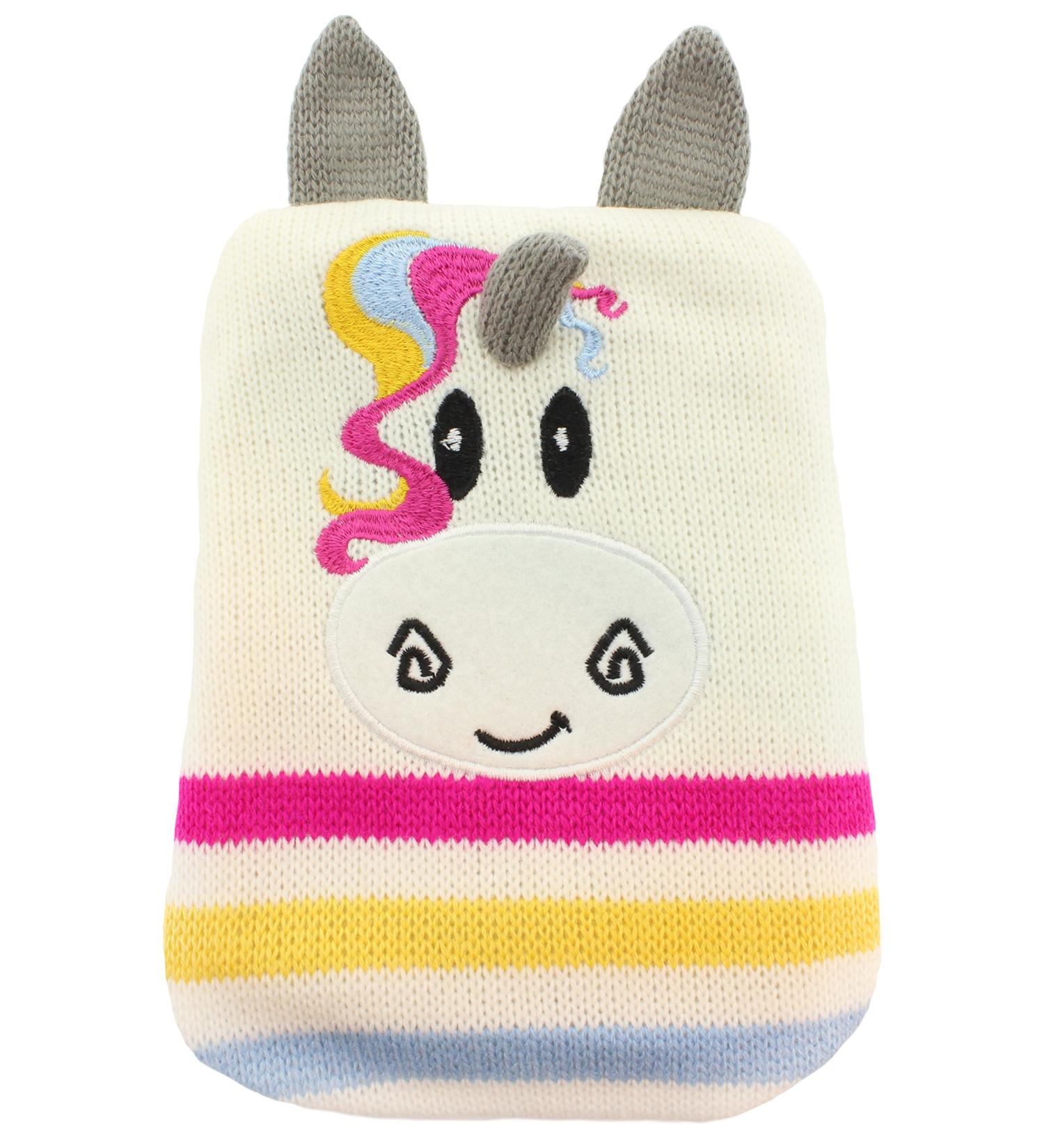 MIK funshopping heat pad with knitted cover Unicorn with ceramic beads