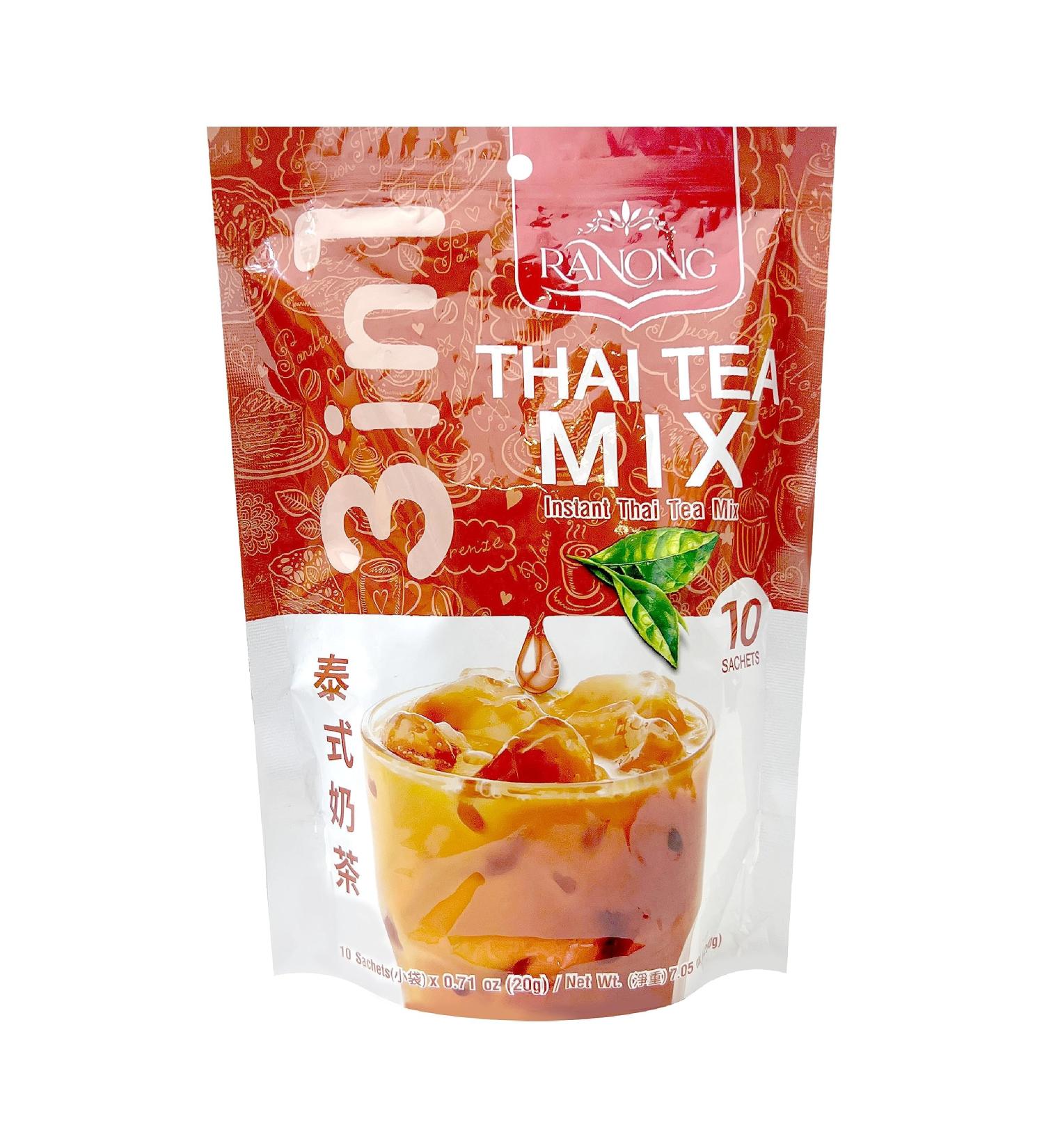 RANONG TEA Instant Thai Tea Mix 10 Sachets x 1 Bag by Triple W Shop - Buy Online on GoSupps.com