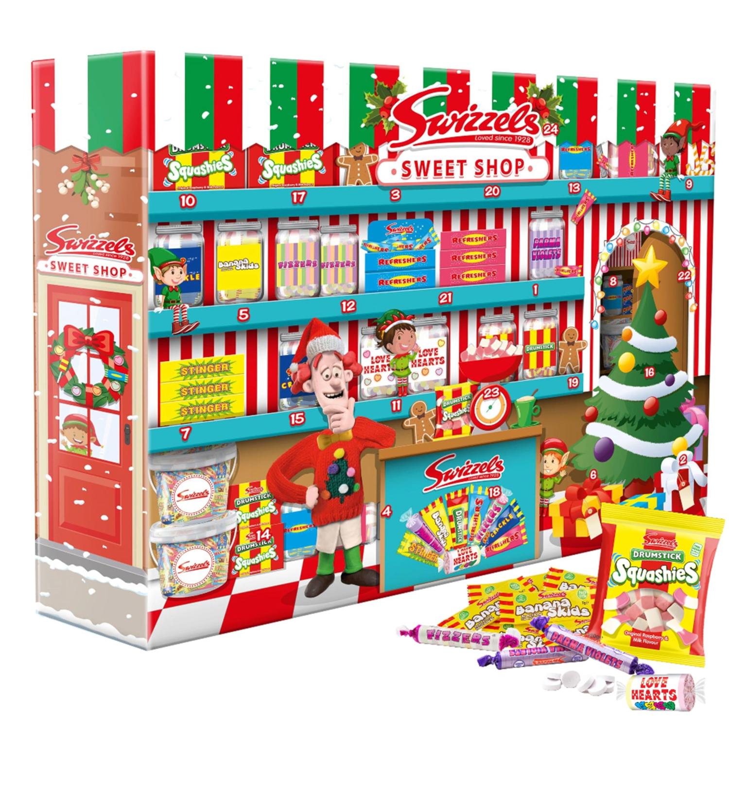 Swizzels Christmas Advent Calendar 2023 Kids - Sweet Shop Selection Box Christmas Countdown with Squashies Drumstick & More 220g. Ideal Xmas Gifts Christmas Sweets Stocking Filler with Topline Card - Buy Online on GoSupps.com