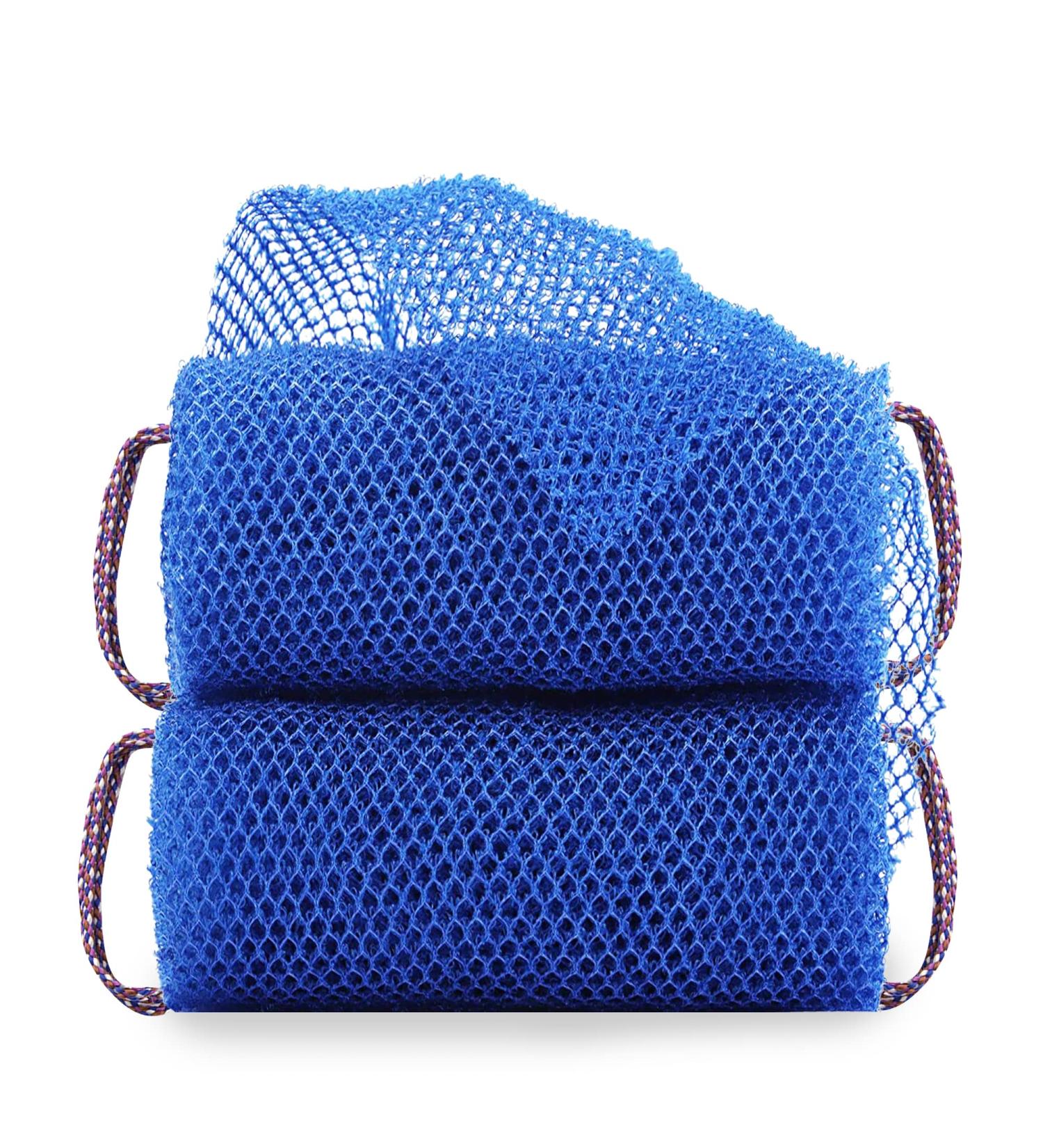 African Exfoliating Net Sponge - 2 Pack | Bath & Shower Body Scrubber Set - Buy Online on GoSupps.com