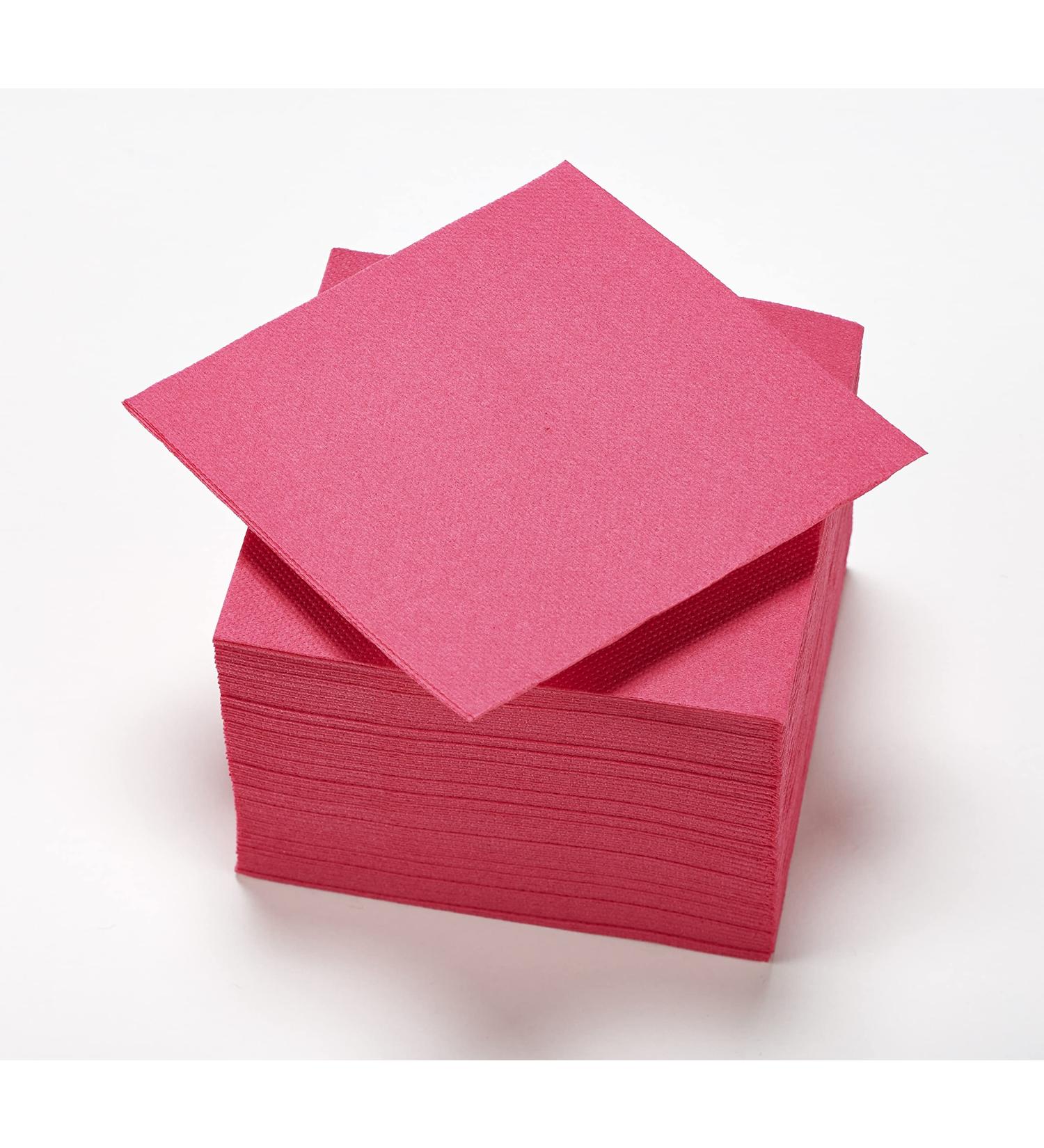 Le Nappage Pink Napkins - FSC Certified Recyclable & Biodegradable - 50 Pack (24x24 cm) - Eco-Friendly Dinnerware - Buy Online on GoSupps.com