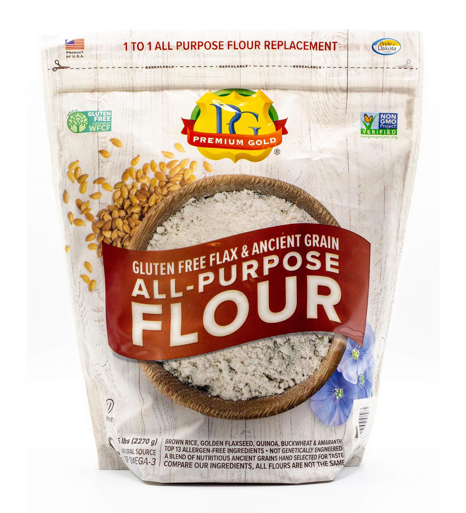 Premium Gold Gluten Free All Purpose Flour 5lb - Top Quality Gluten-Free Flour - Buy Online on GoSupps.com
