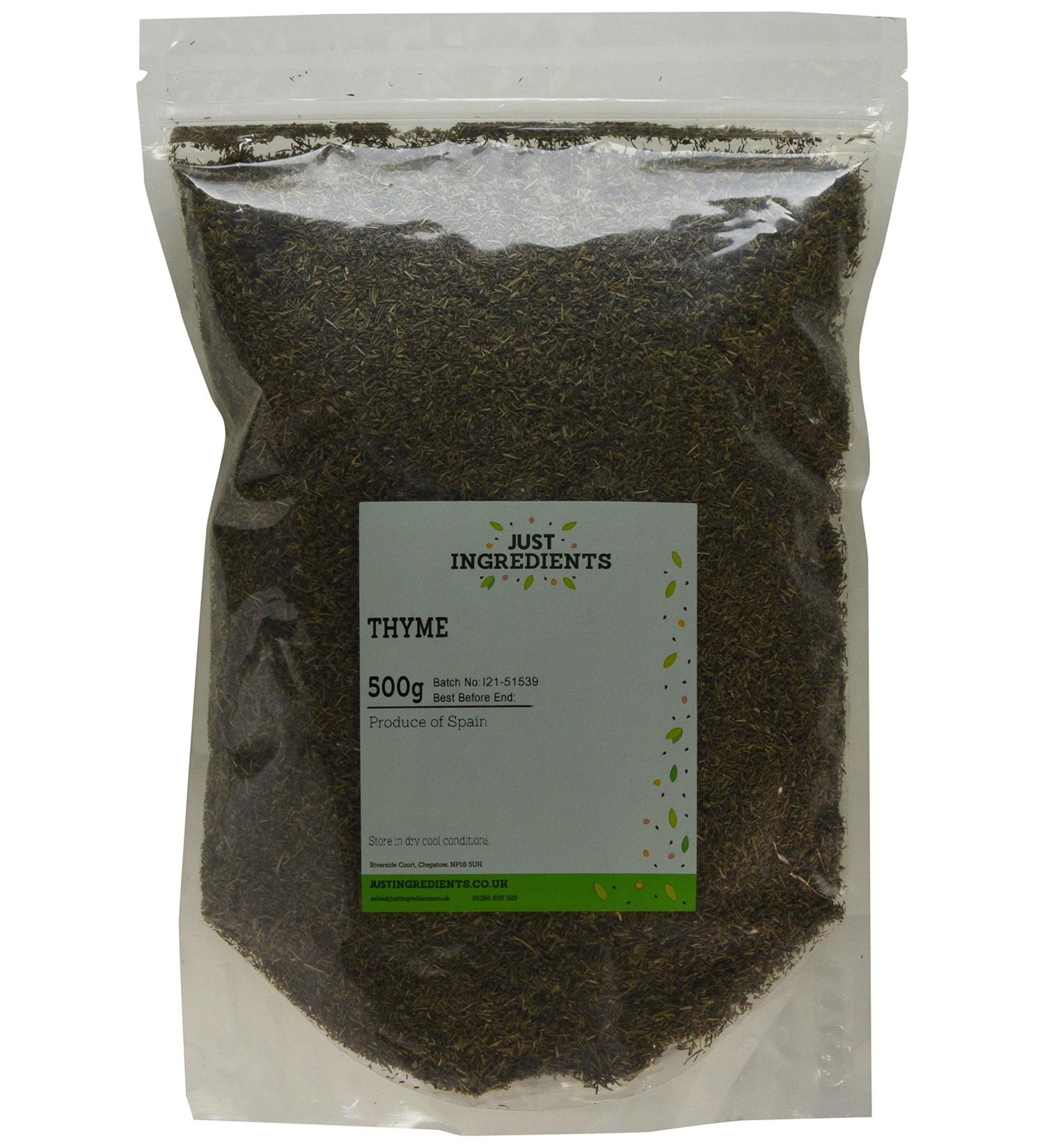 JustIngredients Premier Thyme 500 g - Buy Online on GoSupps.com