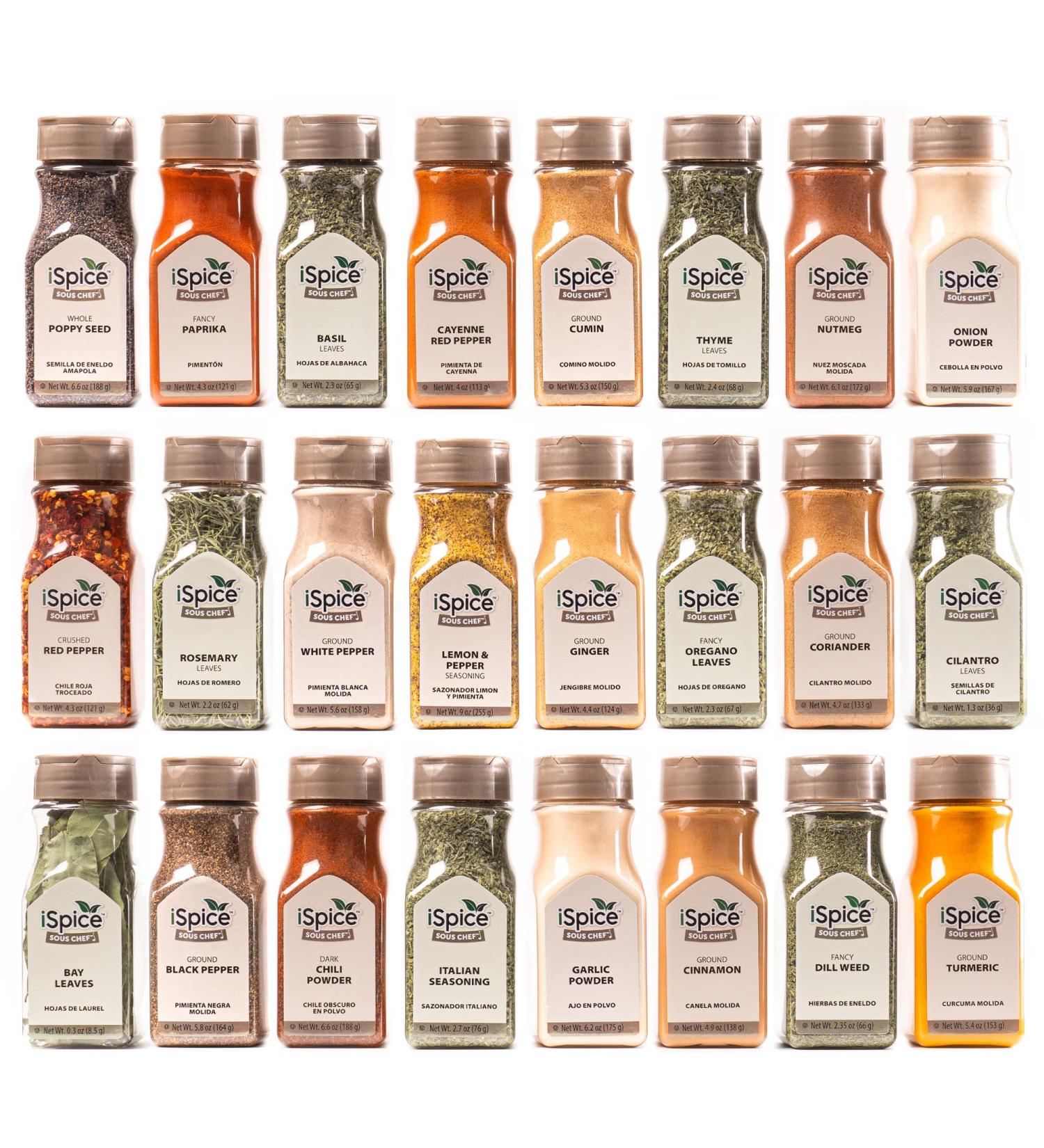 iSpice Starter Spice Set - 24 Pack Variety Pack for Cooking and Seasoning - Perfect Gift for Home Cooks - Buy Online on GoSupps.com