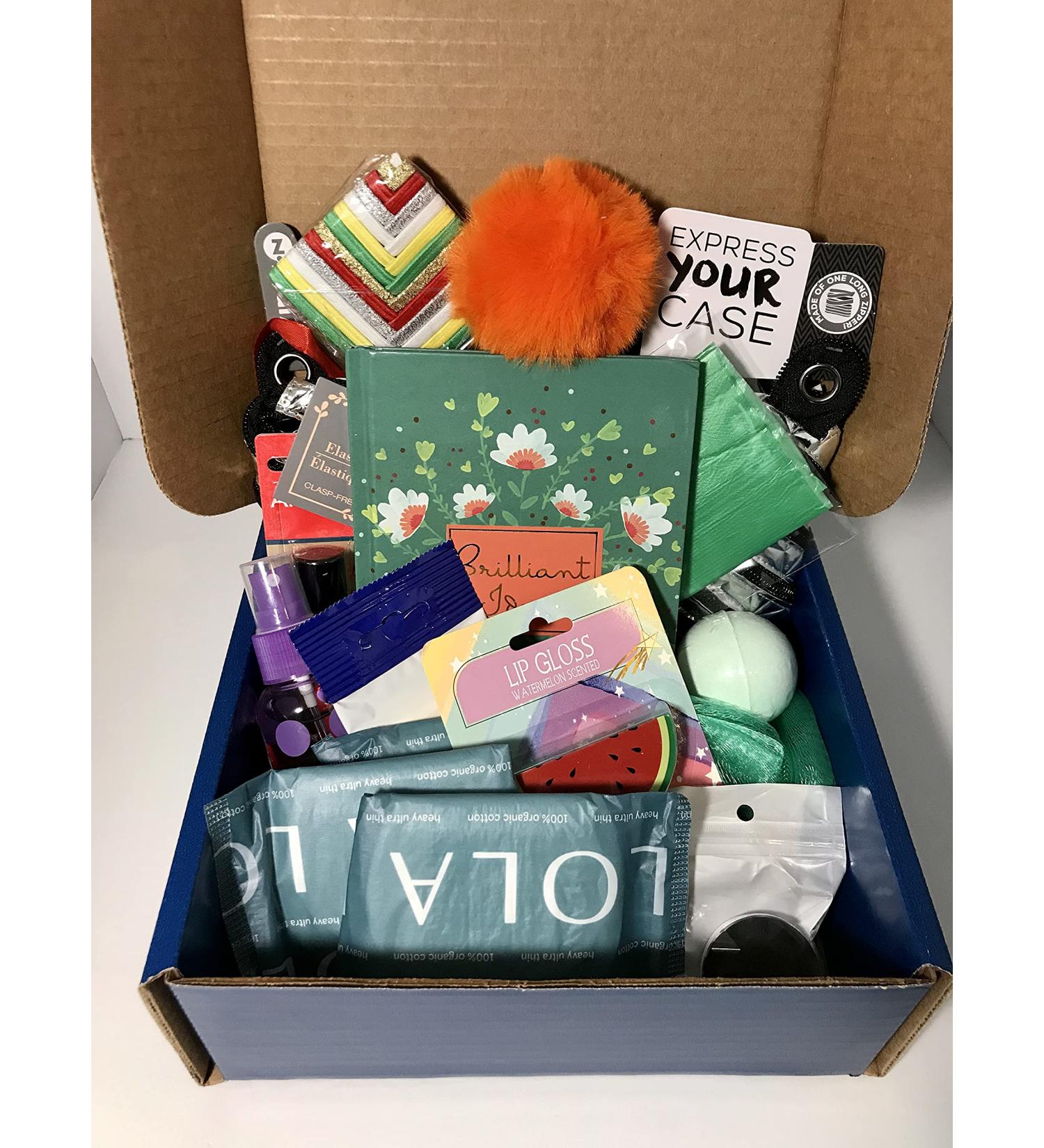 First Moon Gift: Menstruation First Period Kit for Teens - Tween Girl Gifts | Teens Period Celebration Starter Kit | Mother to Daughter Father to Daughter Gifts Box | New Moon Gift - Buy Online on GoSupps.com