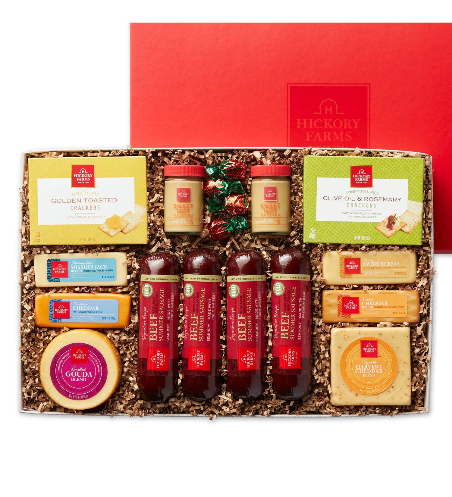 Hickory Farms Meat & Cheese Extra Large Gift Box - Gourmet Food Gift Basket for all Occasions - Buy Online on GoSupps.com
