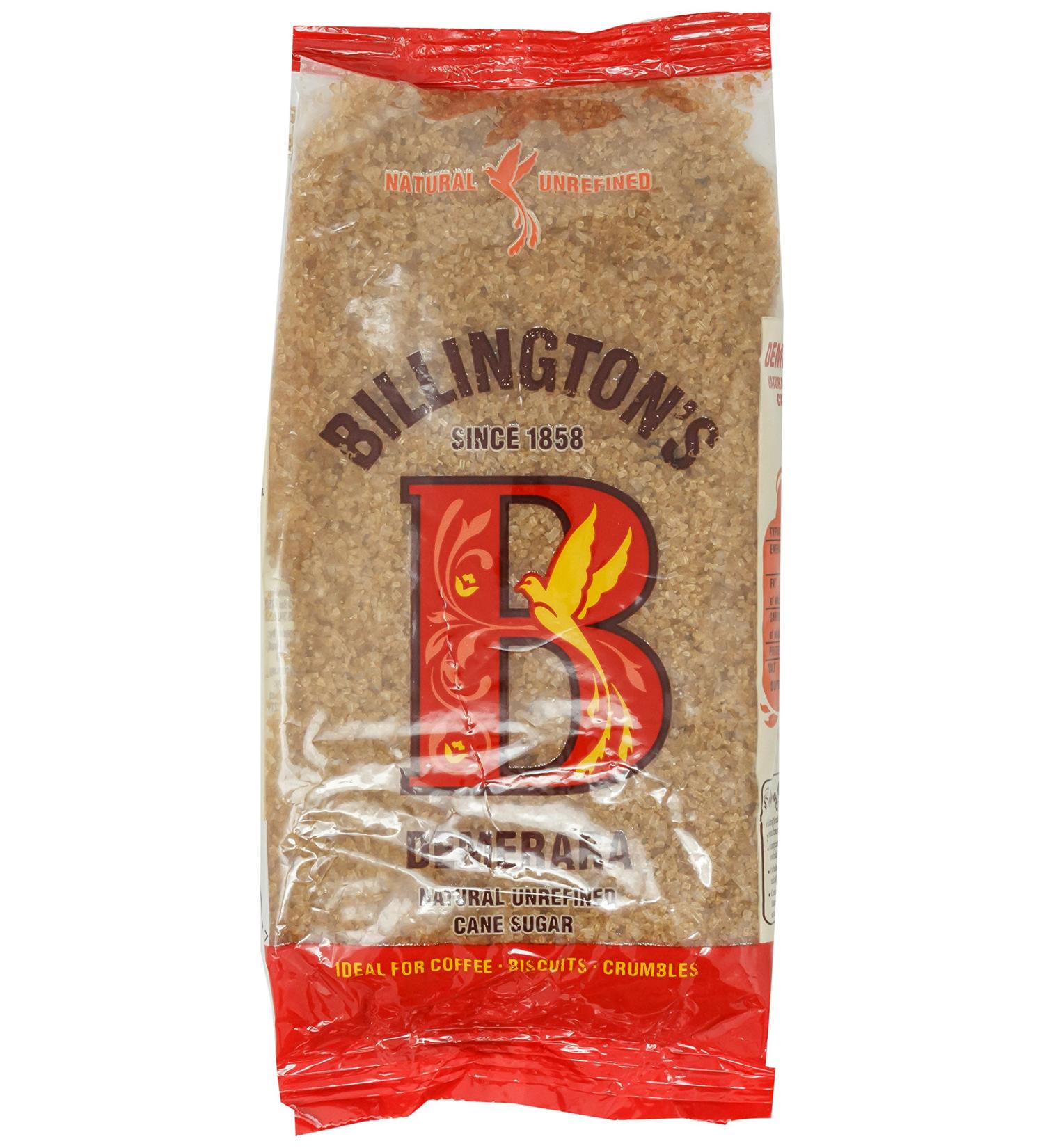 Billington's Demerara Sugar 500g - Pure Natural Cane Sugar for Baking & Cocktails - Buy Online on GoSupps.com