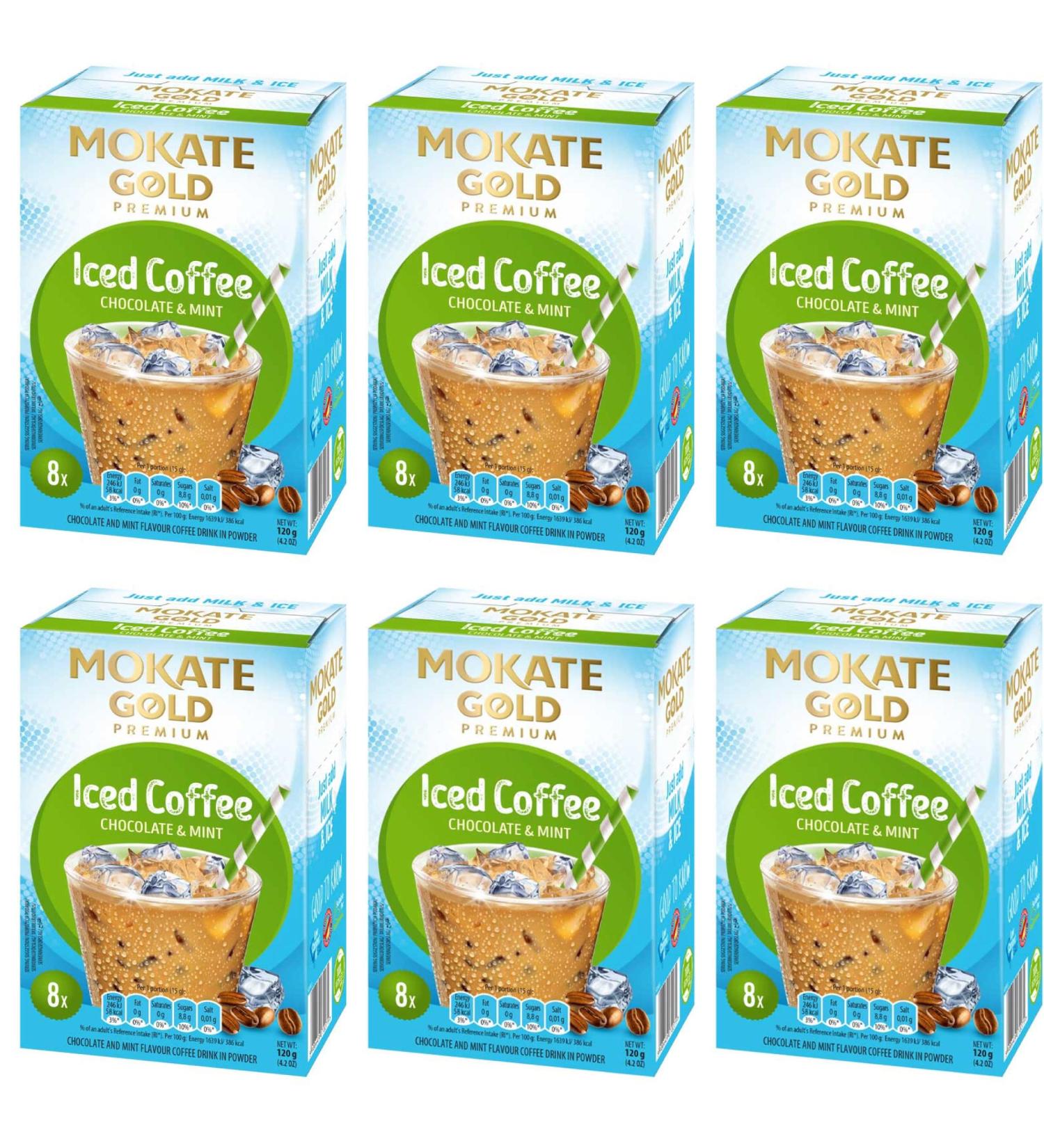 Mokate Gold Premium iced coffee Chocolate & Mint 6 boxes x 8 sachets total 48 - Buy Online on GoSupps.com