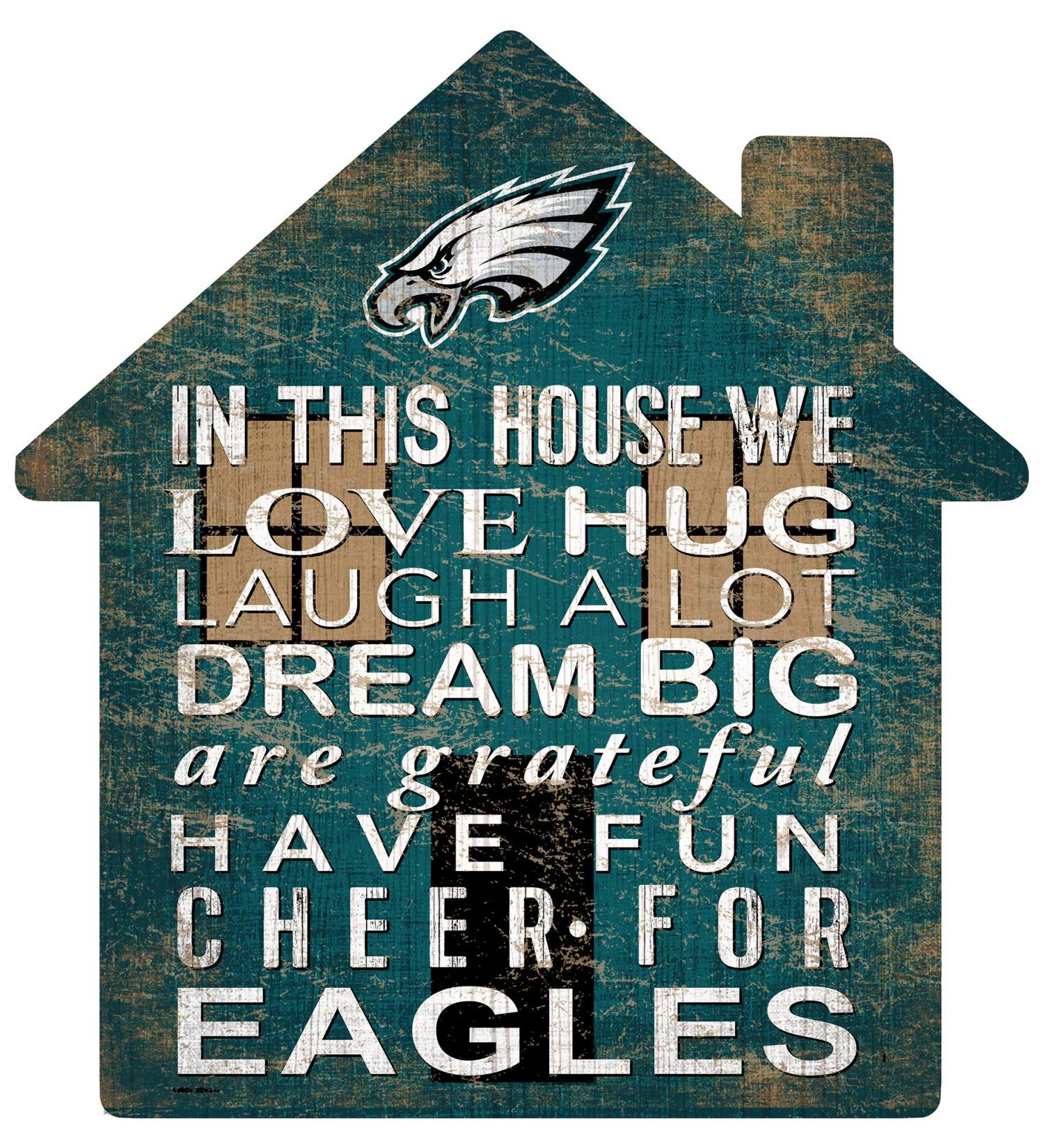 Fan Creations NFL Philadelphia Eagles Unisex Philadelphia Eagles House Sign, Team Color, 12 inch
