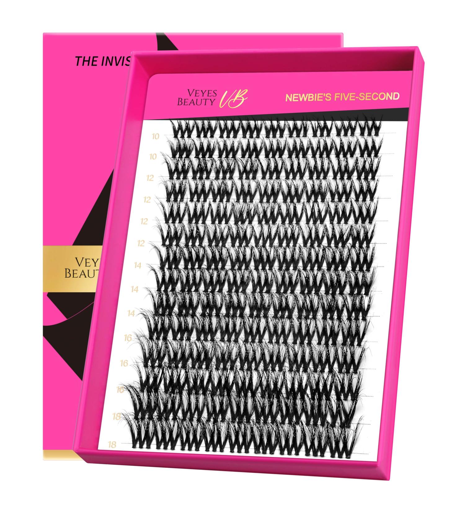 VEYESBEAUTY Lash Clusters - Fluffy Individual Lash Extensions | 3D Layered Volume Eyelashes | Wispy Faux Mink | Mixed Length 10-18mm | Perfect for Beginners - Buy Online on GoSupps.com