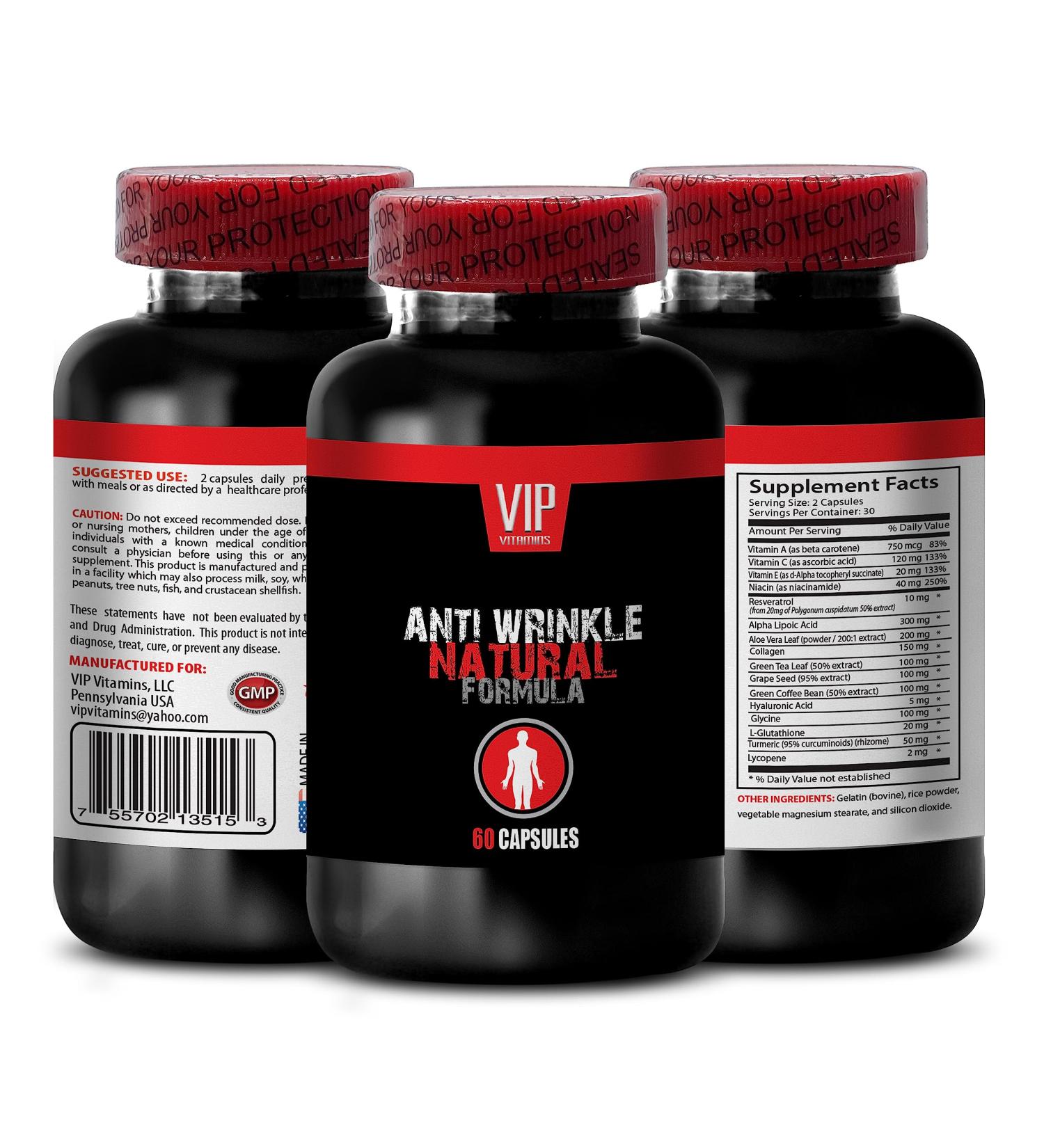 Anti-Wrinkle - L-Glutathione Beauty Complex Vitamin A Complex for Skin Smoothness Green Coffee Bean Skin Balance Anti-Wrinkle Collagen Turmeric Root Smooth Formula Vitamin C 1Bot - Buy Online on GoSupps.com