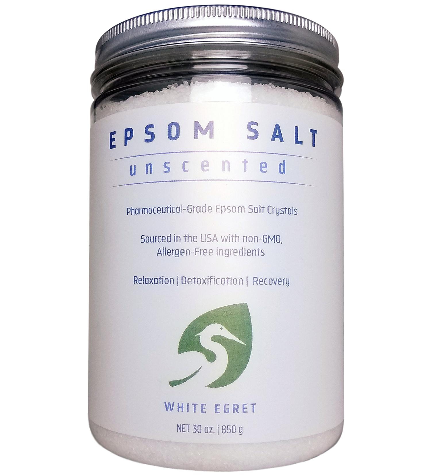 White Egret Pharmaceutical Grade Bath Epsom Salt  30 Ounce