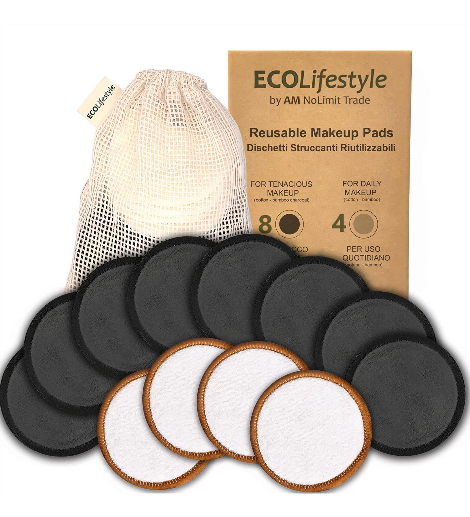 Reusable Makeup Remover Pads | Eco-Friendly Bamboo Cotton Rounds for Face | Sustainable Organic Eye Cleaner | Zero Waste Beauty - Buy Online on GoSupps.com