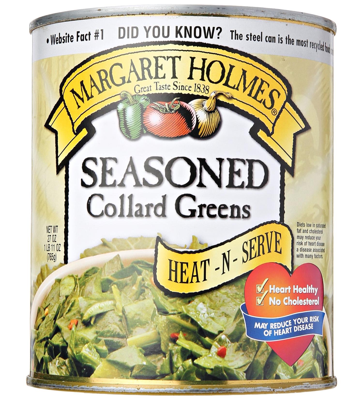 Margaret Holmes Seasoned Collard Greens 27 oz - Delicious Southern Style Side Dish - Buy Online on GoSupps.com