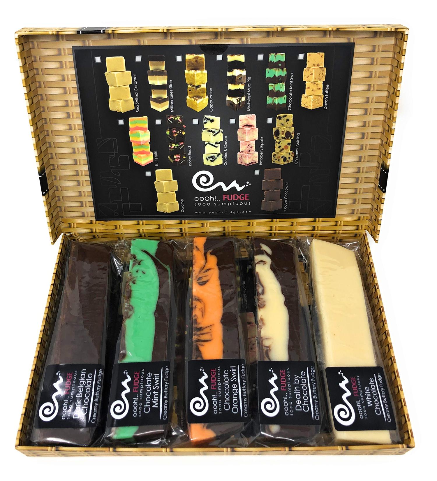 Luxury Gourmet Fudge GIFT BOX from Oooh!..FUDGE - 'Great for Christmas AND Easter Gifts 'The Chocoholics Box' all your Fudge favourites 750g Gift Boxed - Buy Online on GoSupps.com