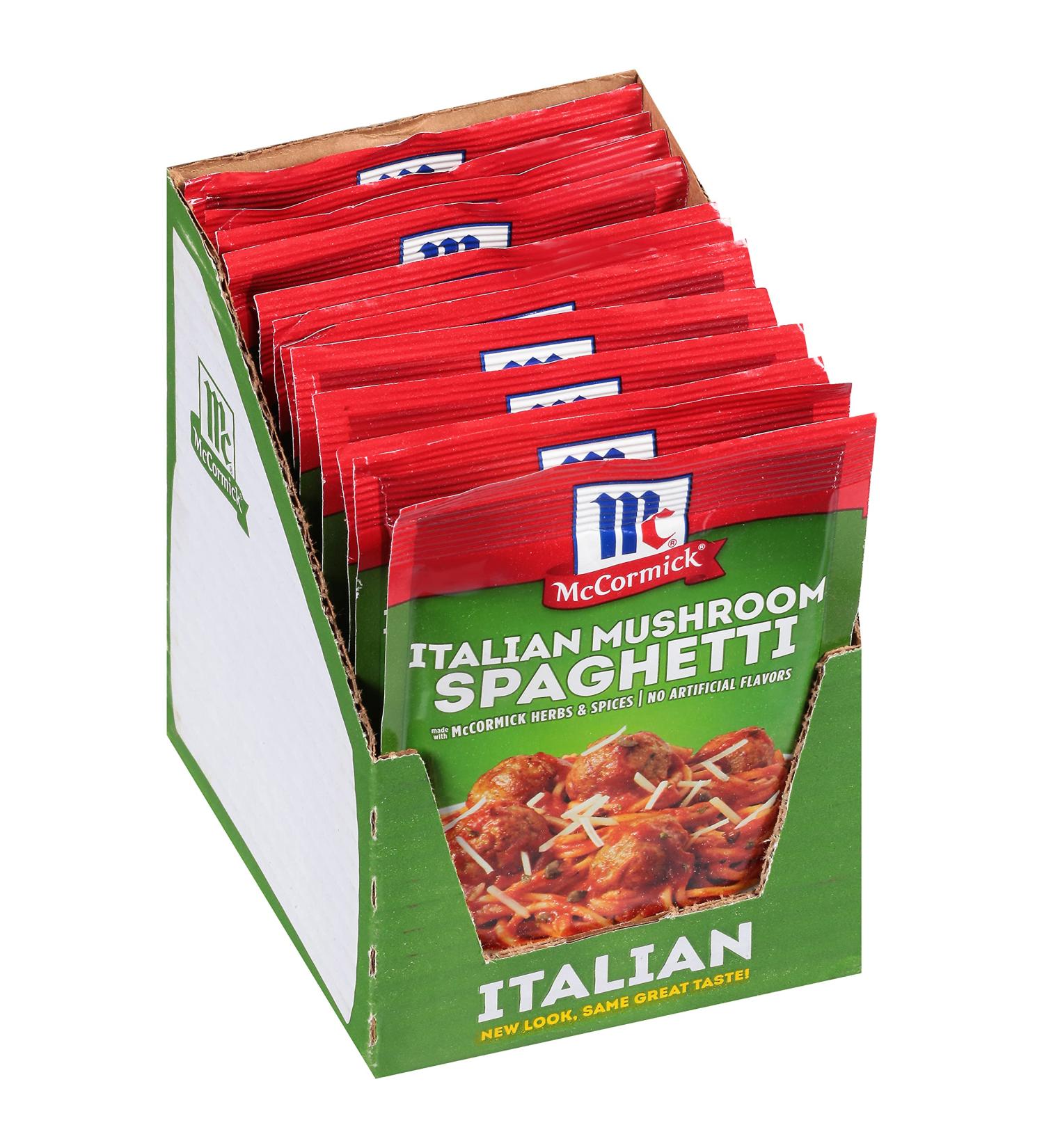 McCormick Italian Mushroom Spaghetti Sauce Mix 1.5 oz (Pack of 12) - Authentic Flavor for Pasta Lovers - Buy Online on GoSupps.com