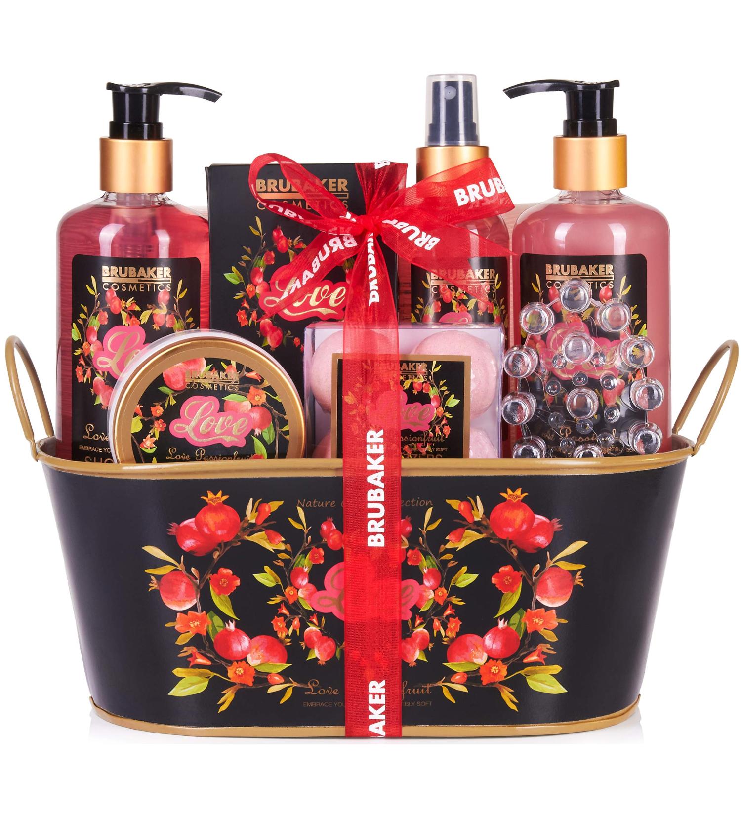 BRUBAKER Cosmetics Beauty Set Love - 12 pcs Passion Fruit Bath & Shower Set Gift in Decorative Tub - International Shipping Available - Buy Online on GoSupps.com