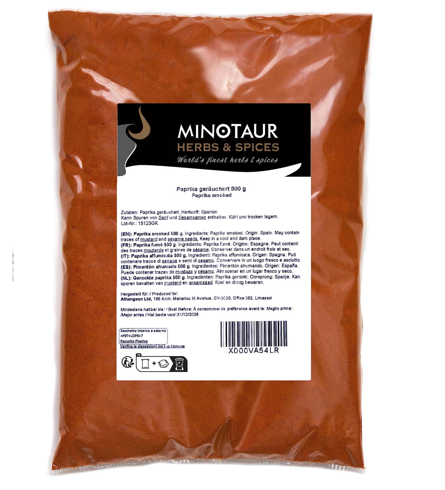 Minotaur Spices Smoked Paprika - 1 Kg (2 x 500g) | Premium Quality International Shipping - Buy Online on GoSupps.com